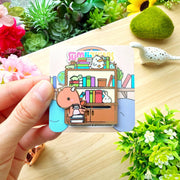 Enamel Pin - Lil' Bookshelf (Interactive Slider) - SumLilThings