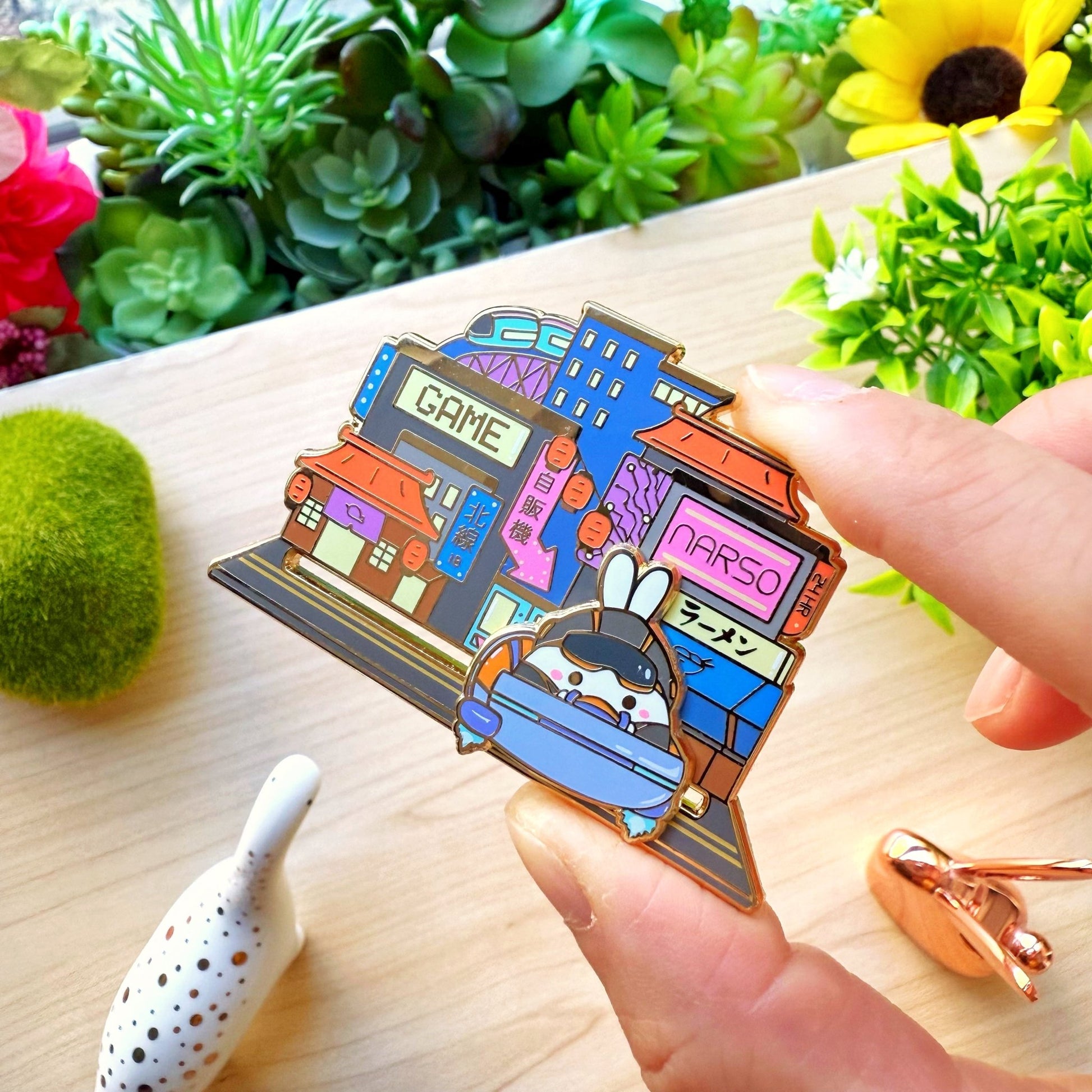 Enamel Pin - Lil' Cyber City (Interactive) - SumLilThings