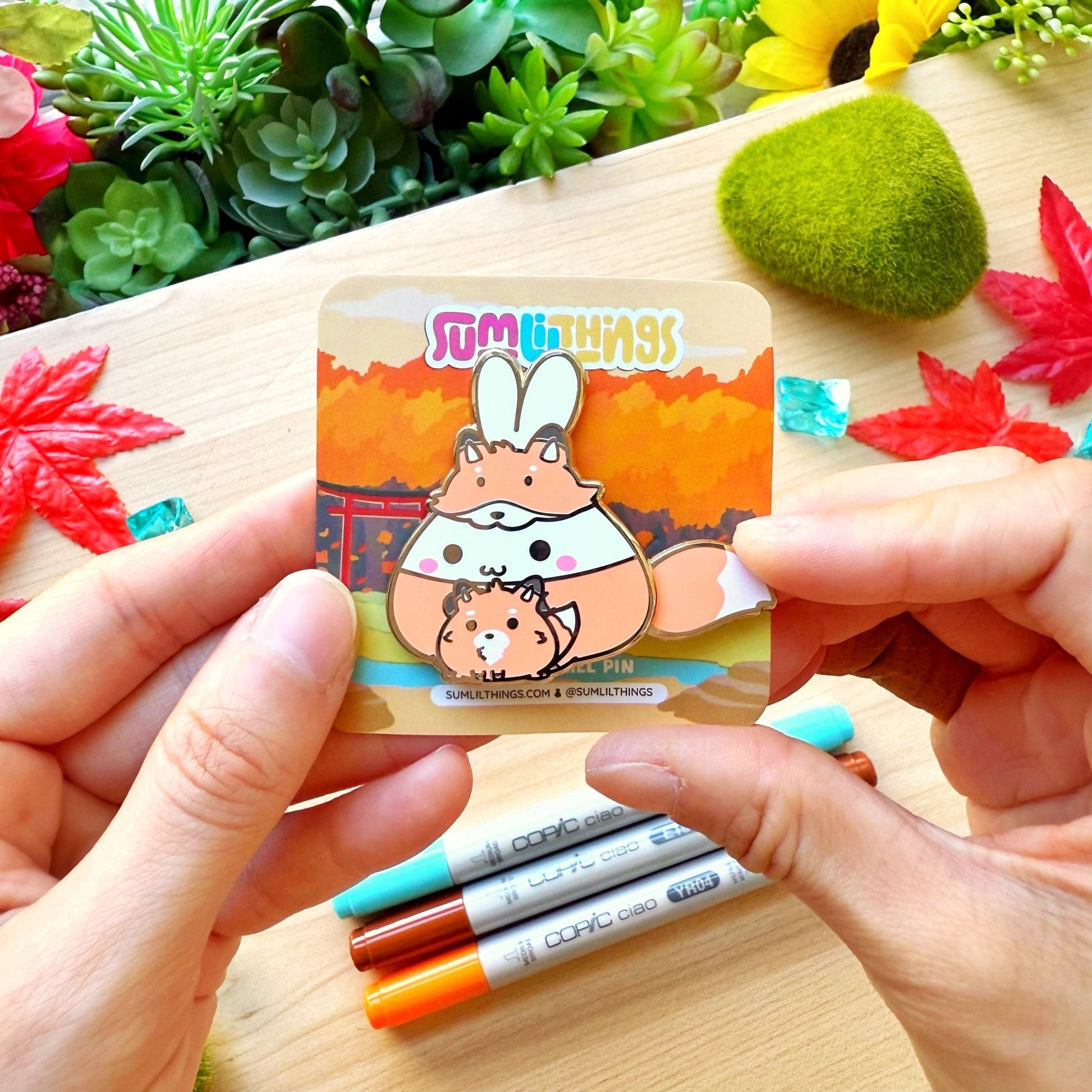 Enamel Pin - Lil' Pet Fox (Interactive) - SumLilThings