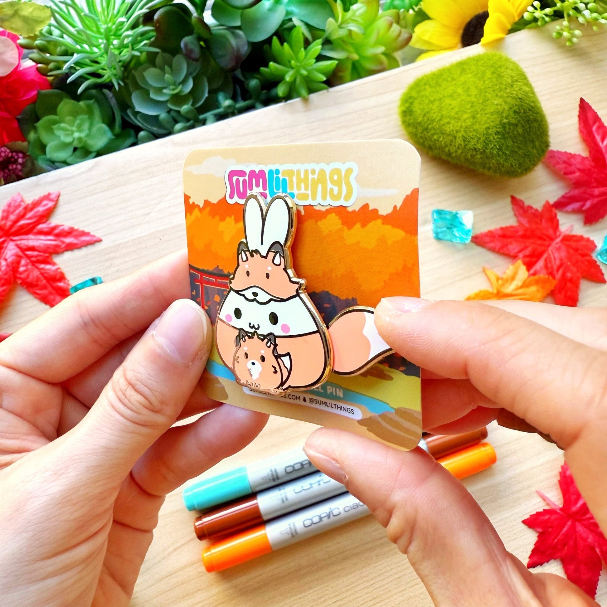 Enamel Pin - Lil' Pet Fox (Interactive) - SumLilThings