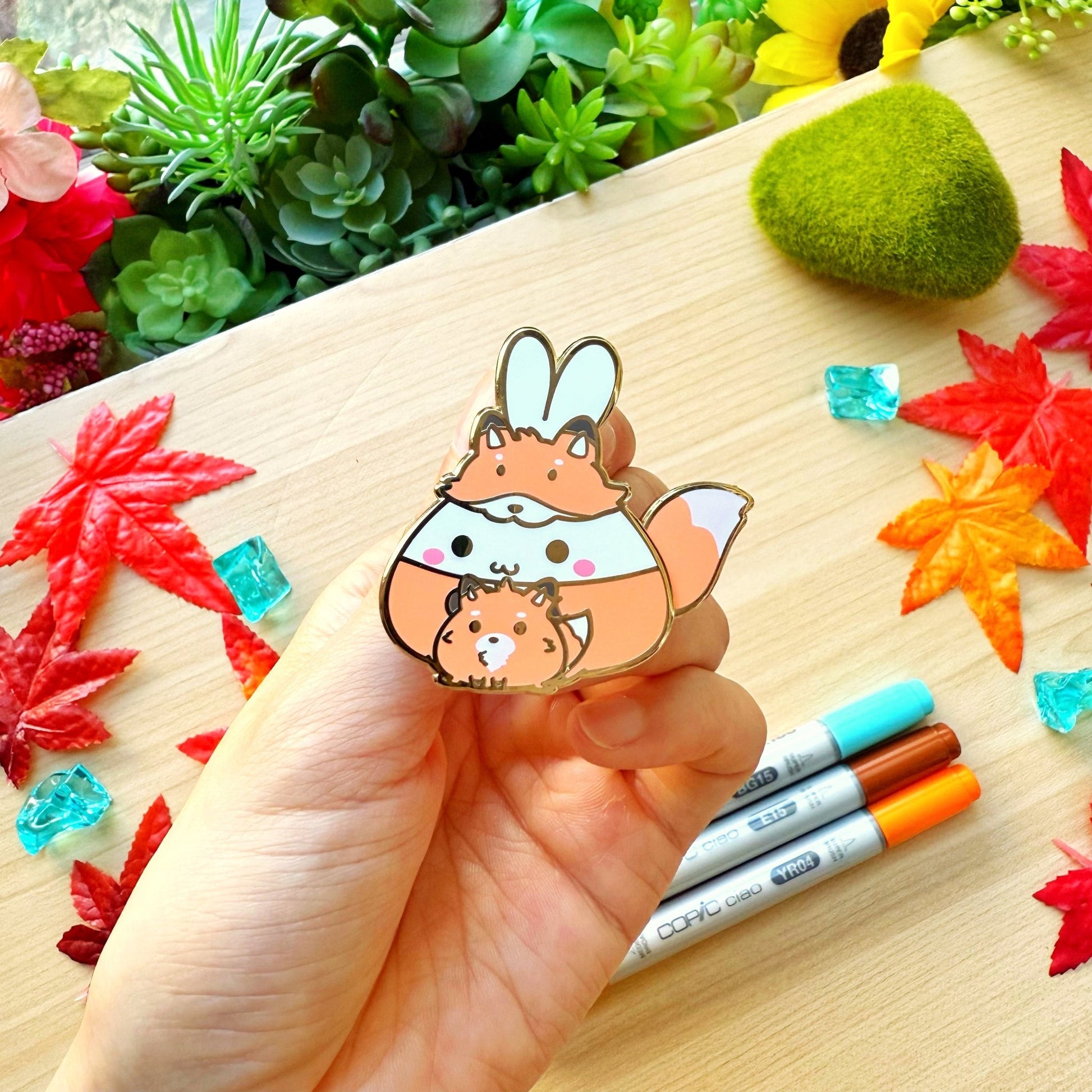 Enamel Pin - Lil' Pet Fox (Interactive) - SumLilThings