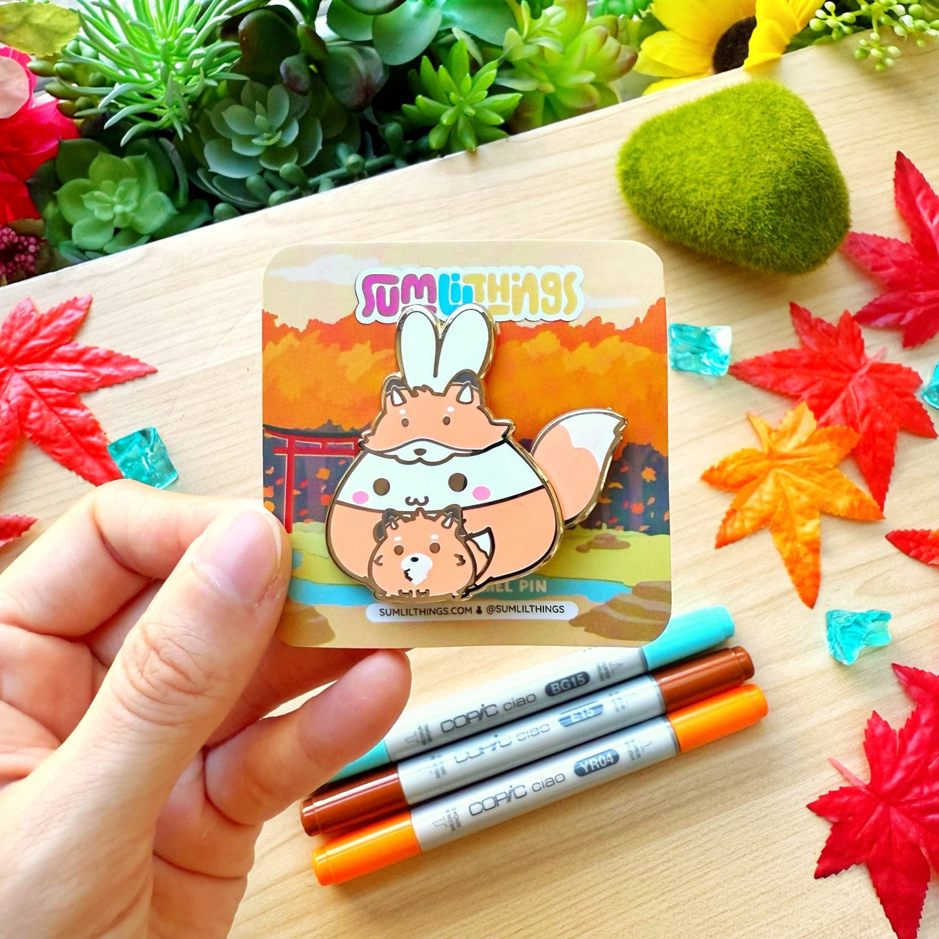 Enamel Pin - Lil' Pet Fox (Interactive) - SumLilThings