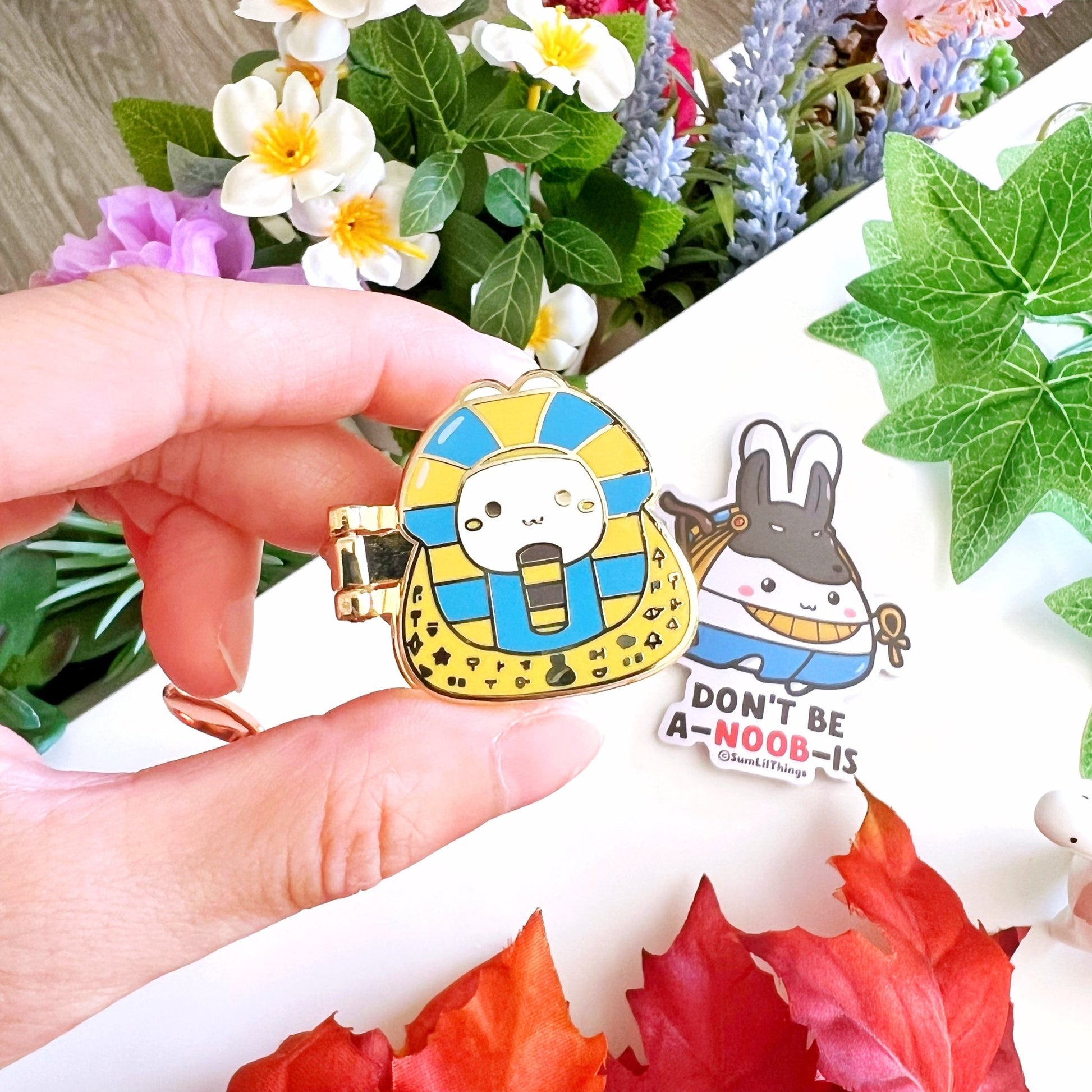 Enamel Pin - Lil' Sarcophagus (Interactive Flip Open) - SumLilThings