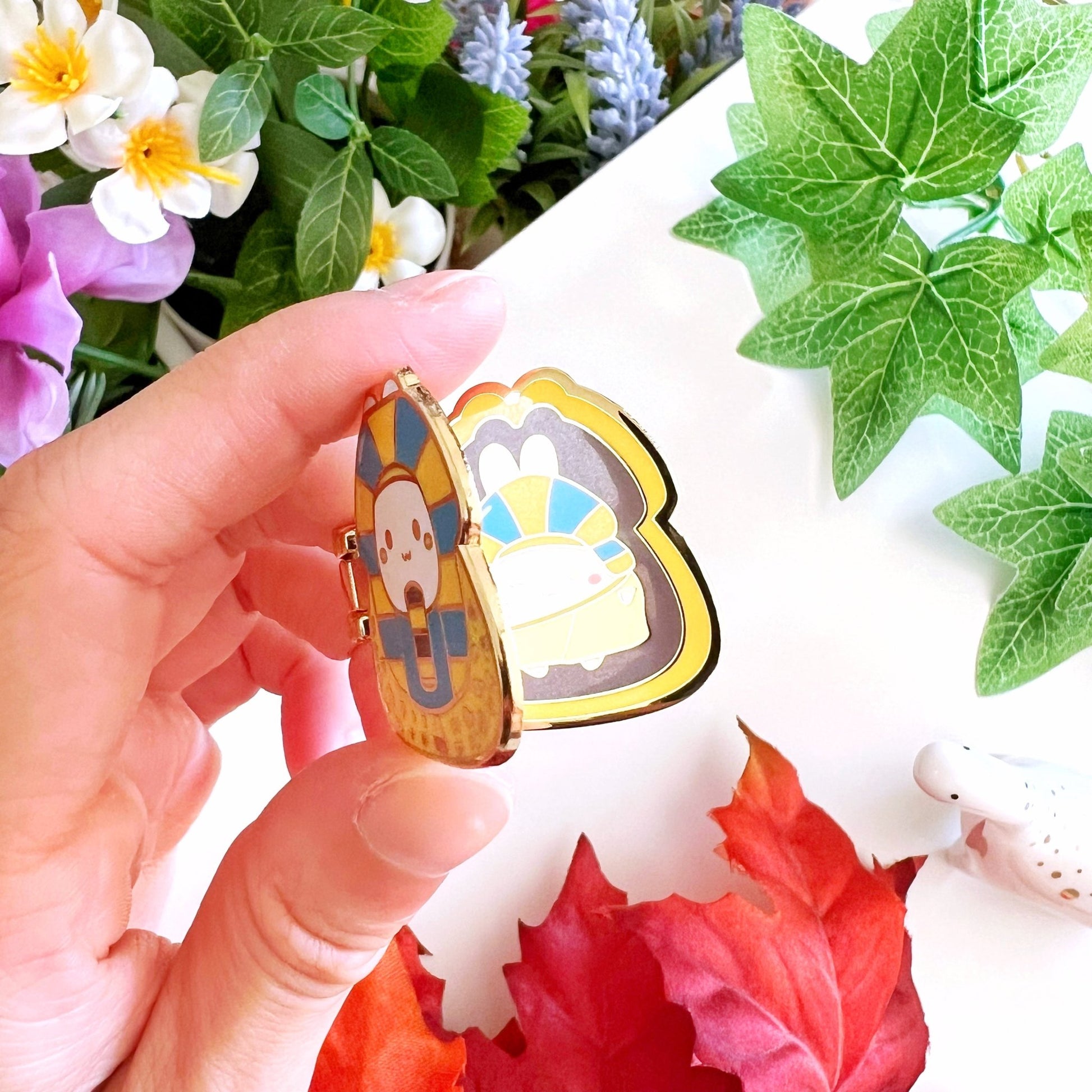 Enamel Pin - Lil' Sarcophagus (Interactive Flip Open) - SumLilThings