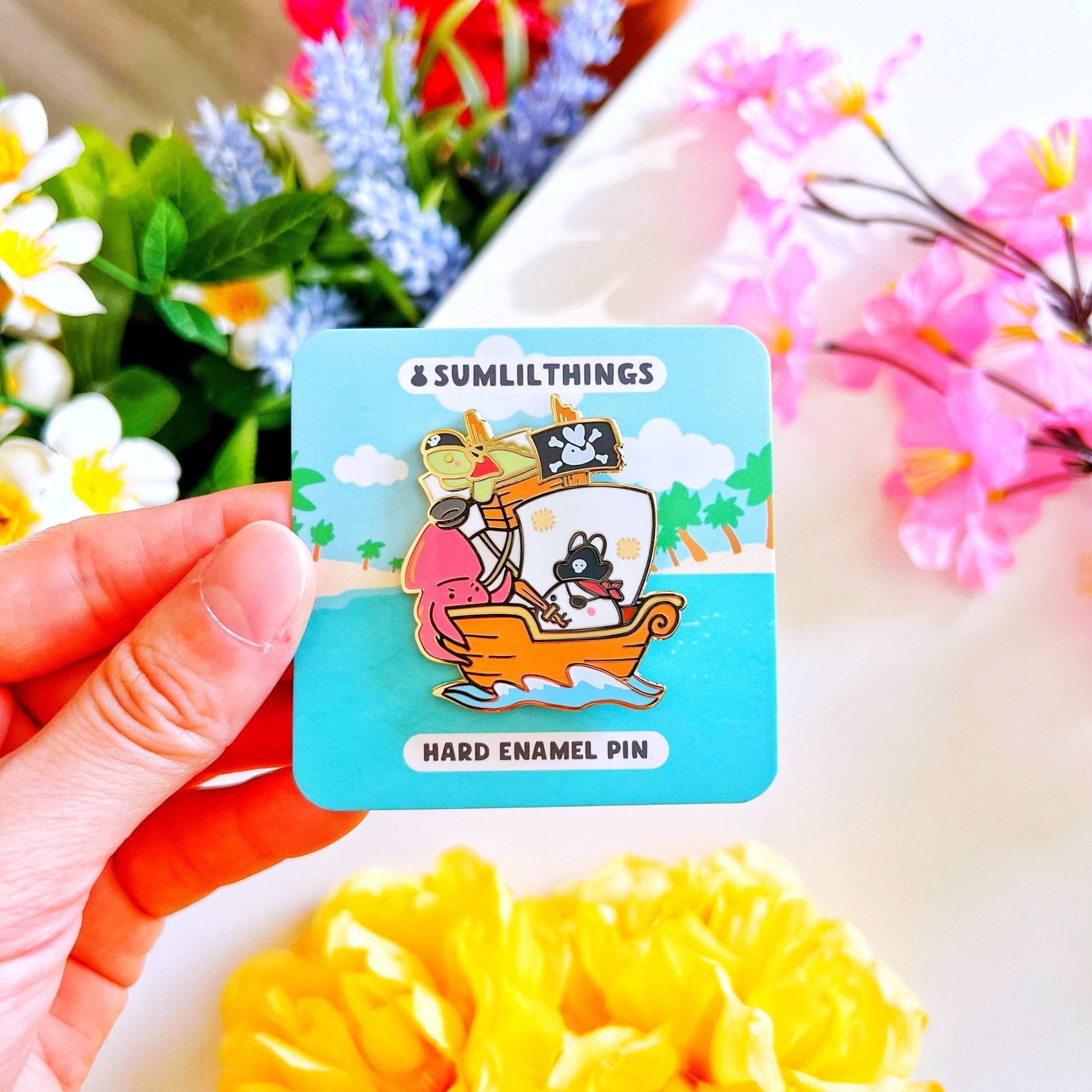 Enamel Pin - Lil' Squid Attack - SumLilThings