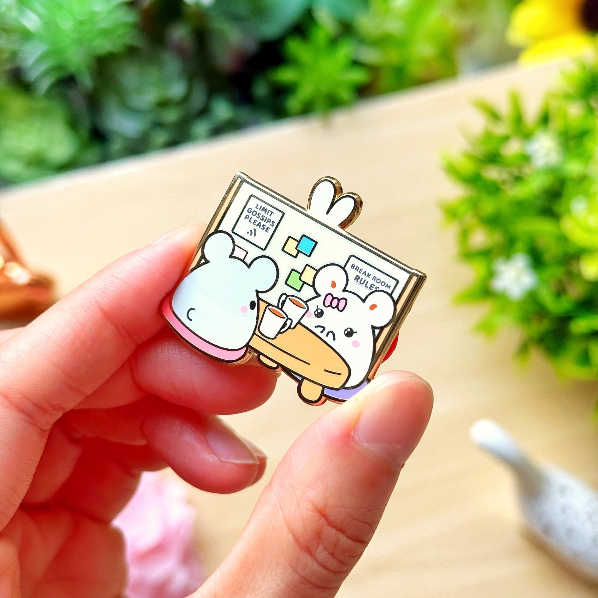 Enamel Pin - Office Gossip (Interactive) - SumLilThings