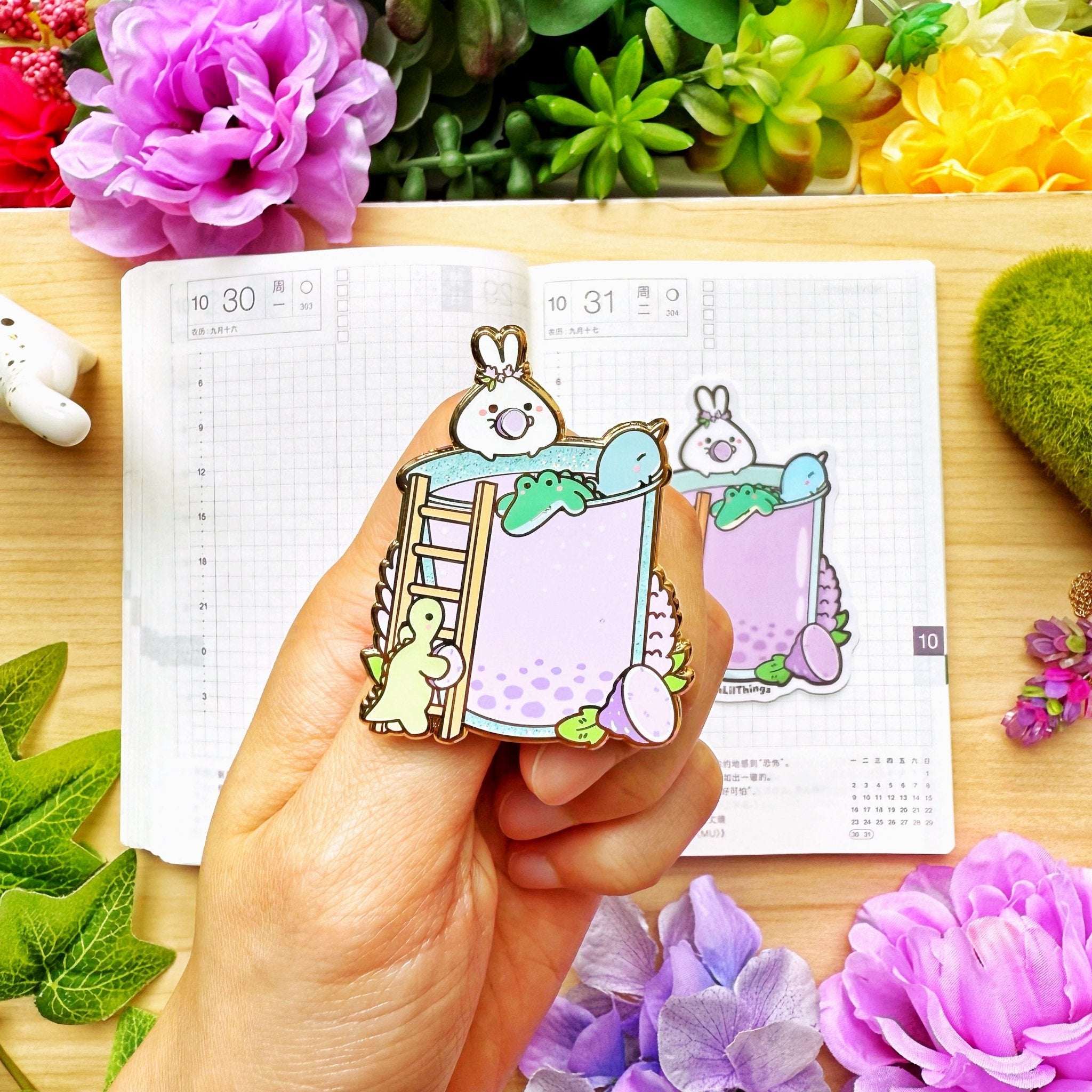 Enamel Pin - Purple Drink Party - SumLilThings