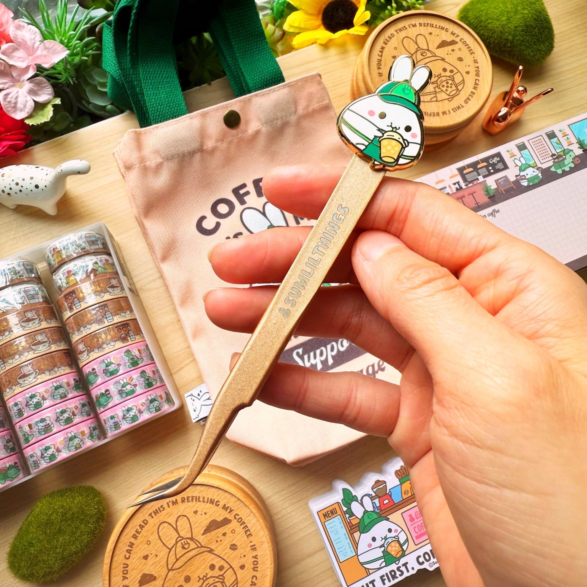 Enamel Tweezer - Lil' Coffee Run (Fine Point) - SumLilThings