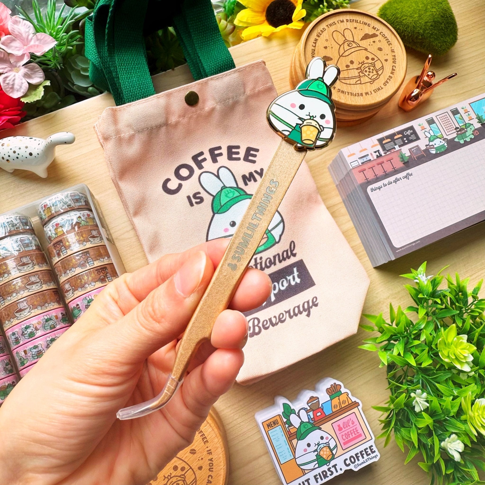 Enamel Tweezer - Lil' Coffee Run (Fine Point) - SumLilThings