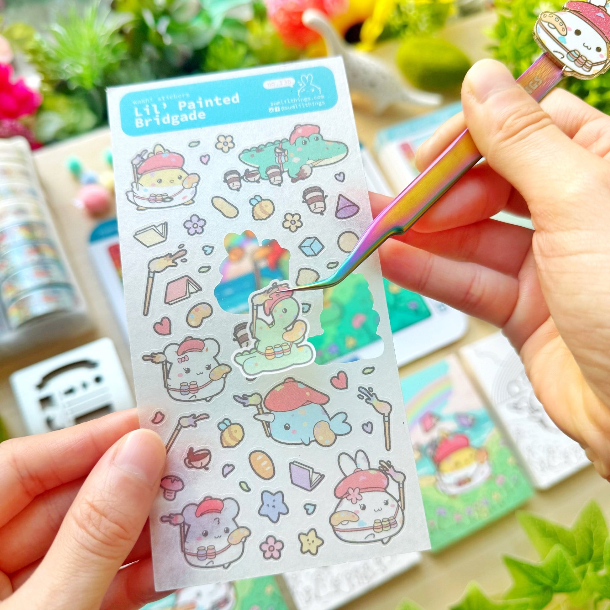 Enamel Tweezer - Lil' Painted Brigade (Fine Point) - SumLilThings