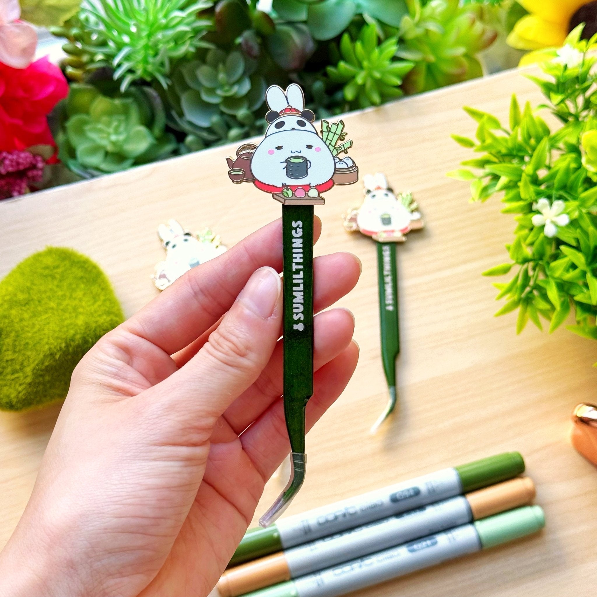 Enamel Tweezer - Lil' Panda Teahouse - SumLilThings