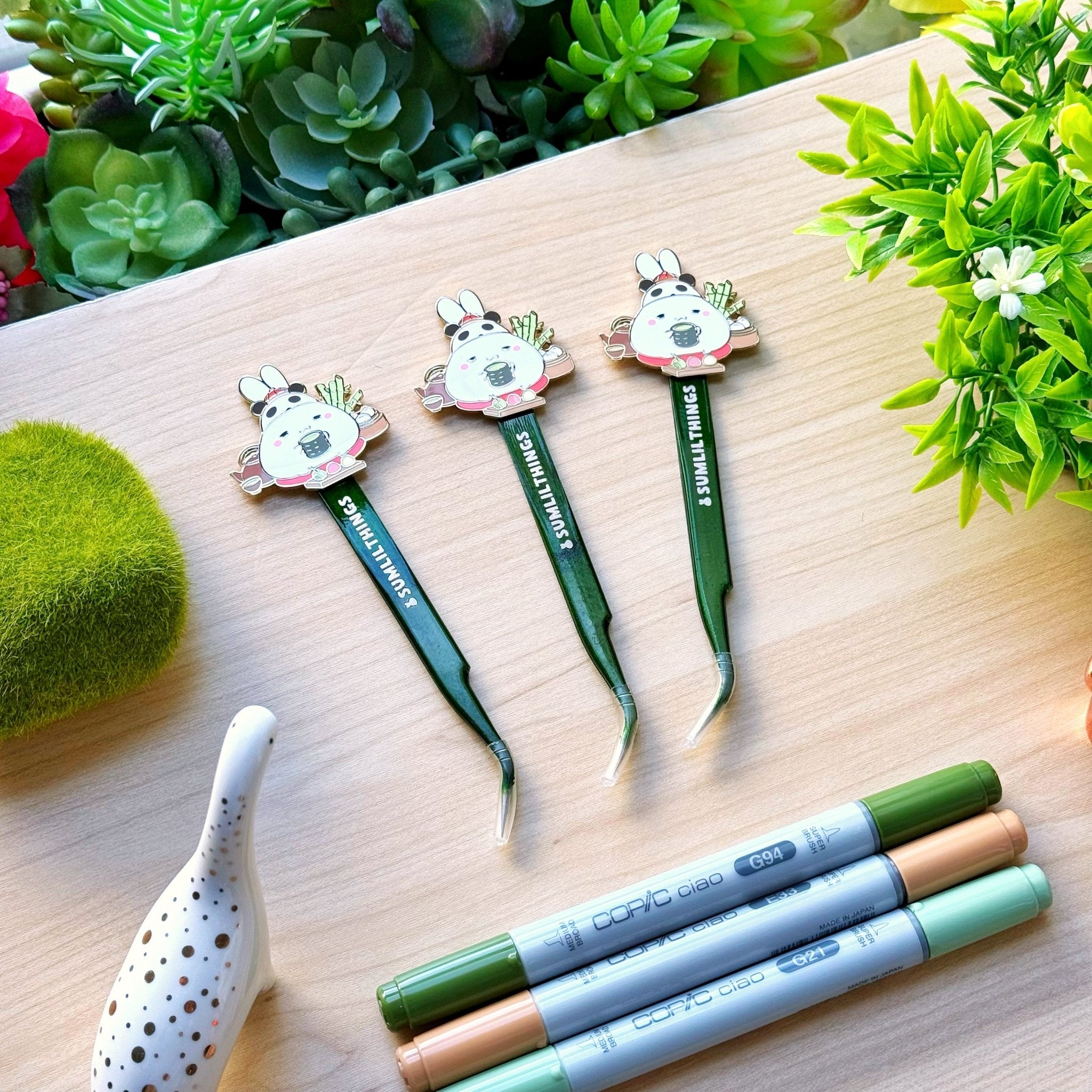 Enamel Tweezer - Lil' Panda Teahouse - SumLilThings