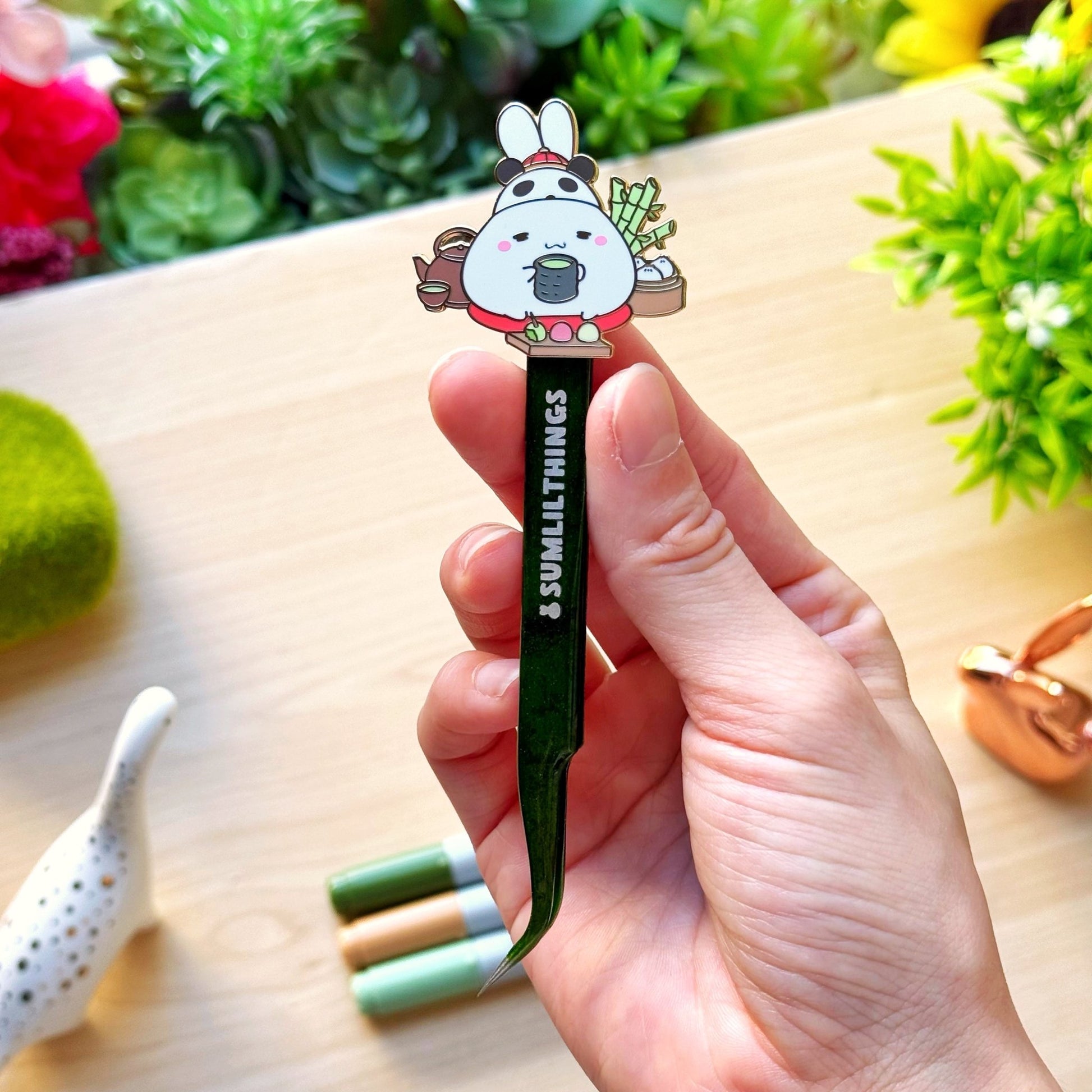 Enamel Tweezer - Lil' Panda Teahouse - SumLilThings