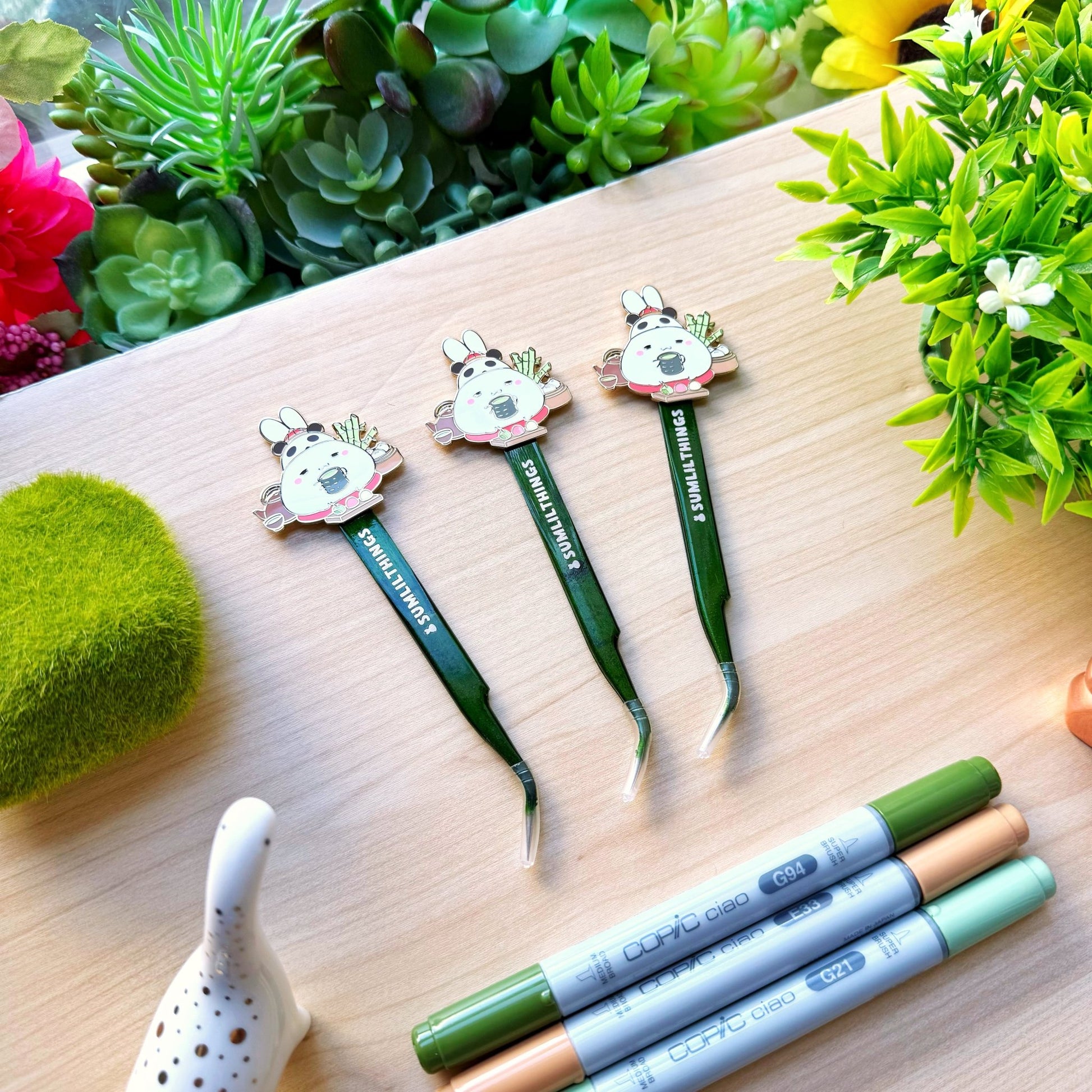 Enamel Tweezer - Lil' Panda Teahouse - SumLilThings