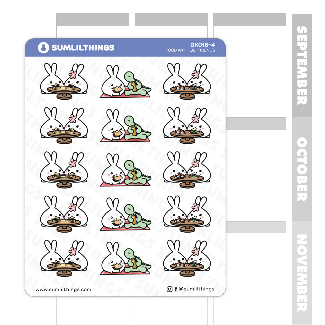 Food with Lil' Friends Stickers - SumLilThings