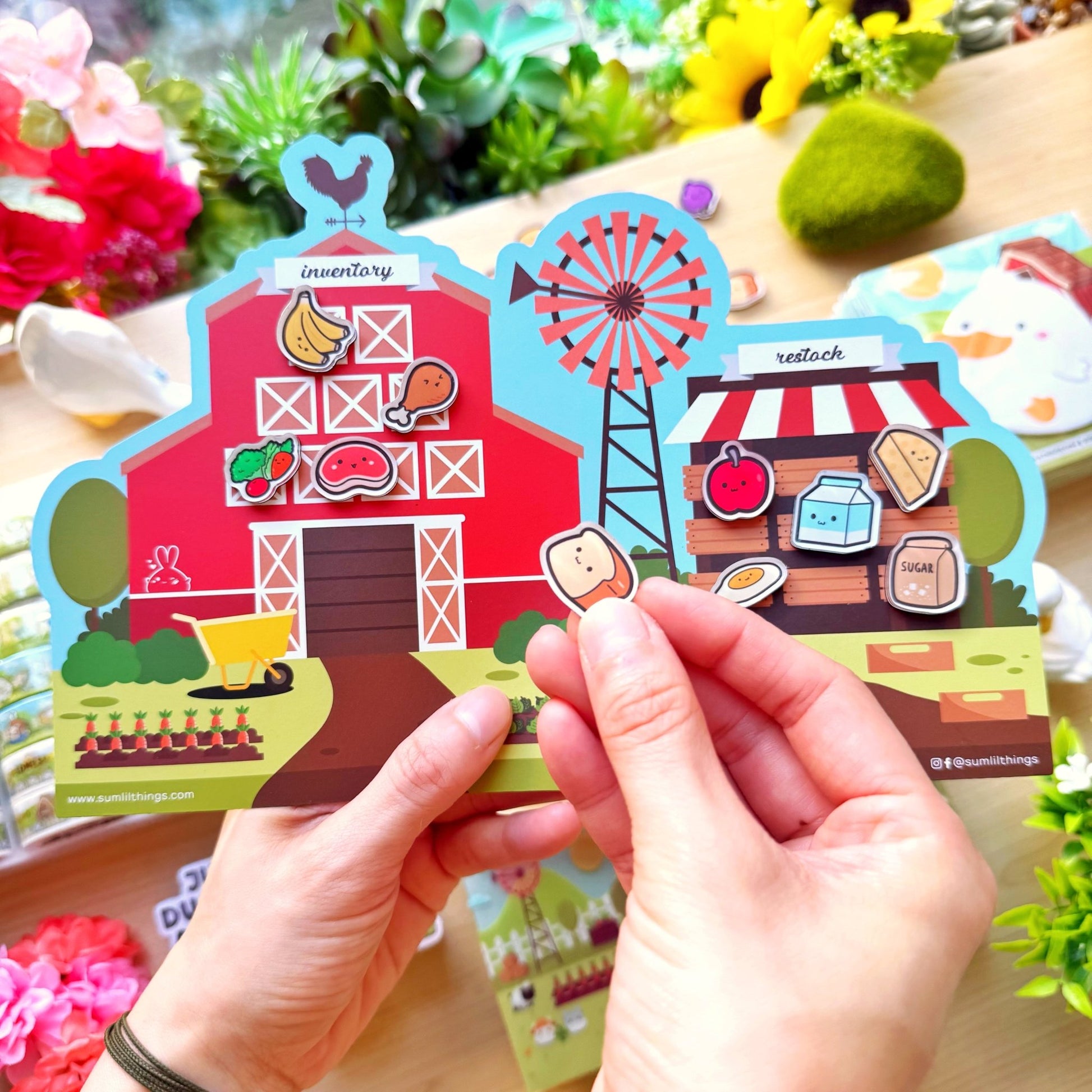 Fridge Grocery List & Acrylic Magnets Set - SumLilThings