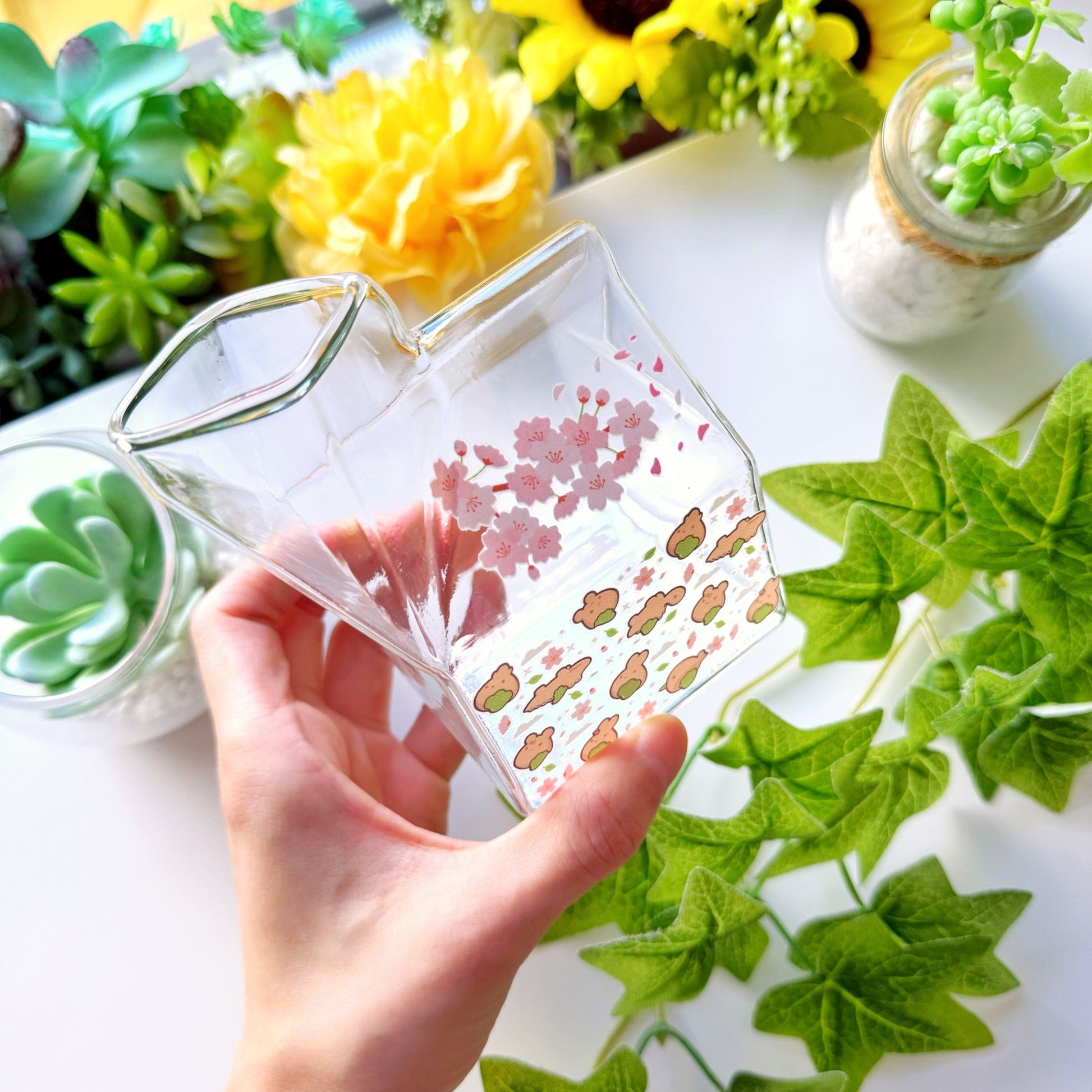 Glass Milk Carton - Matcha Cookies - SumLilThings