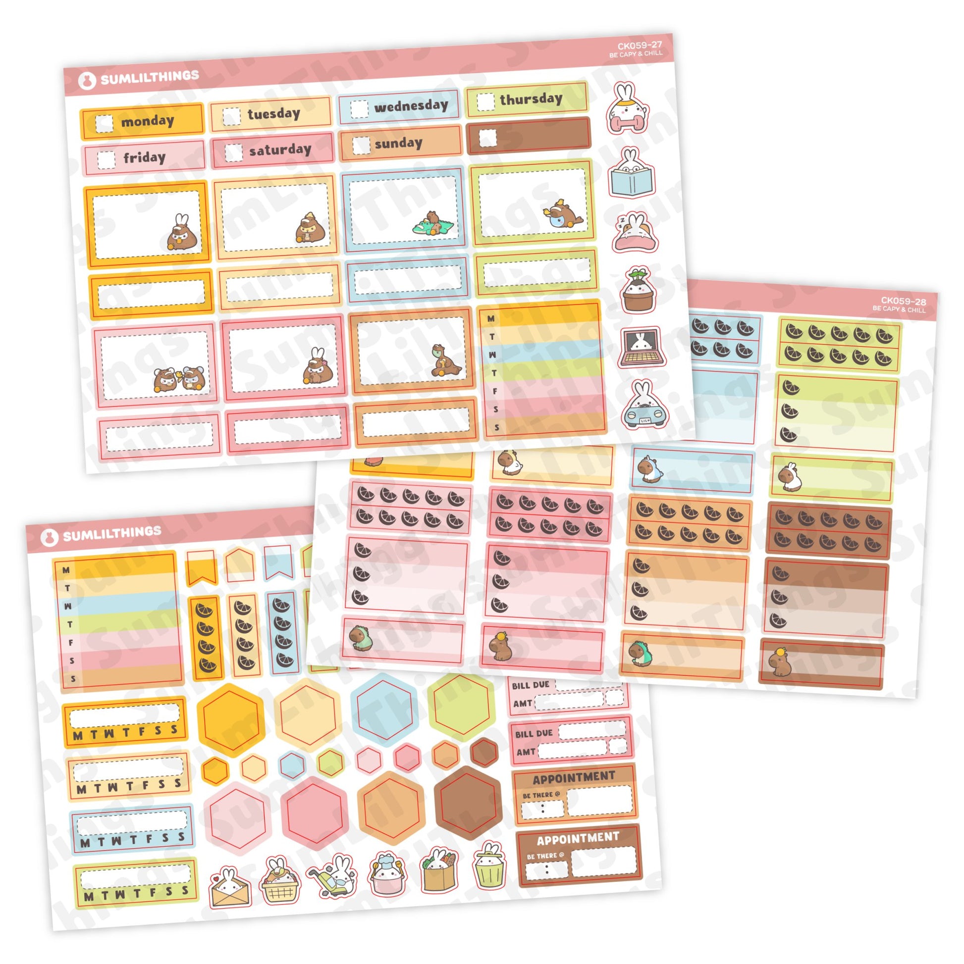 Hobonichi COUSIN - Be Capy & Chill - Holo Gold - SumLilThings