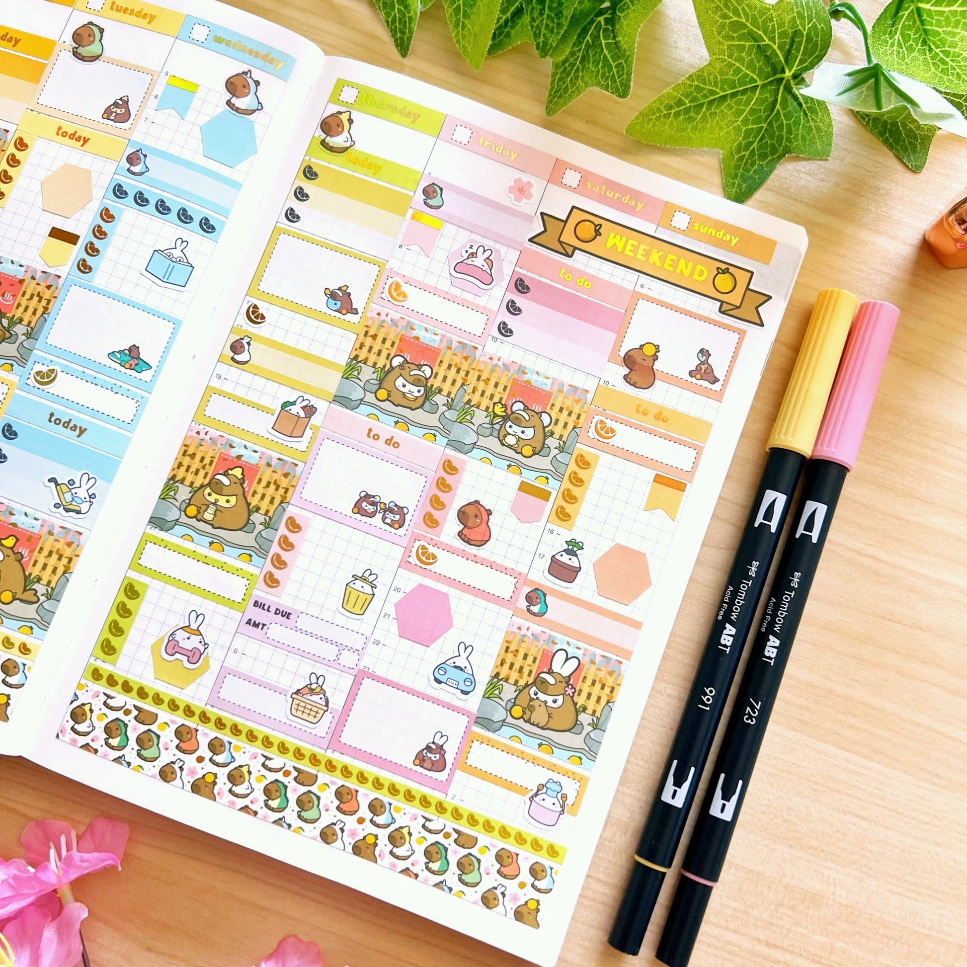 Hobonichi COUSIN - Be Capy & Chill - Holo Gold - SumLilThings