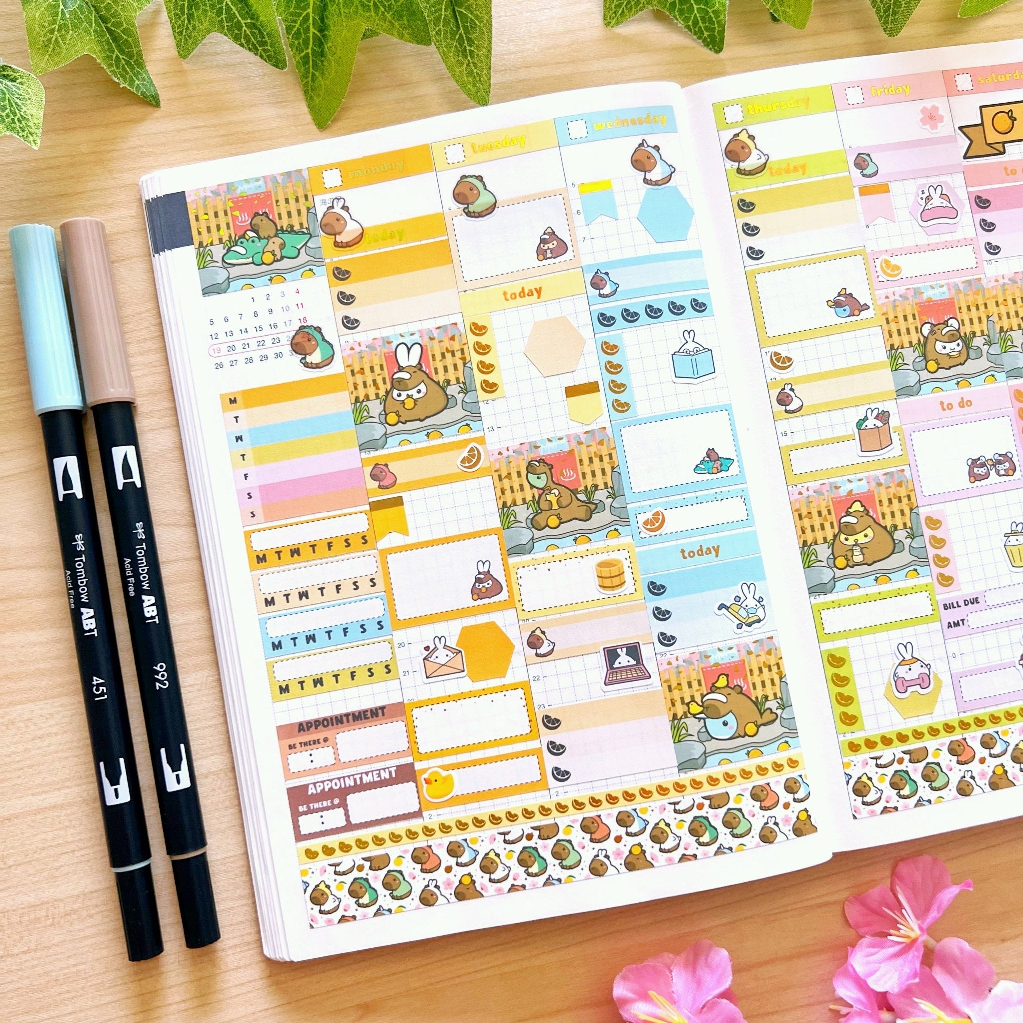 Hobonichi COUSIN - Be Capy & Chill - Holo Gold - SumLilThings