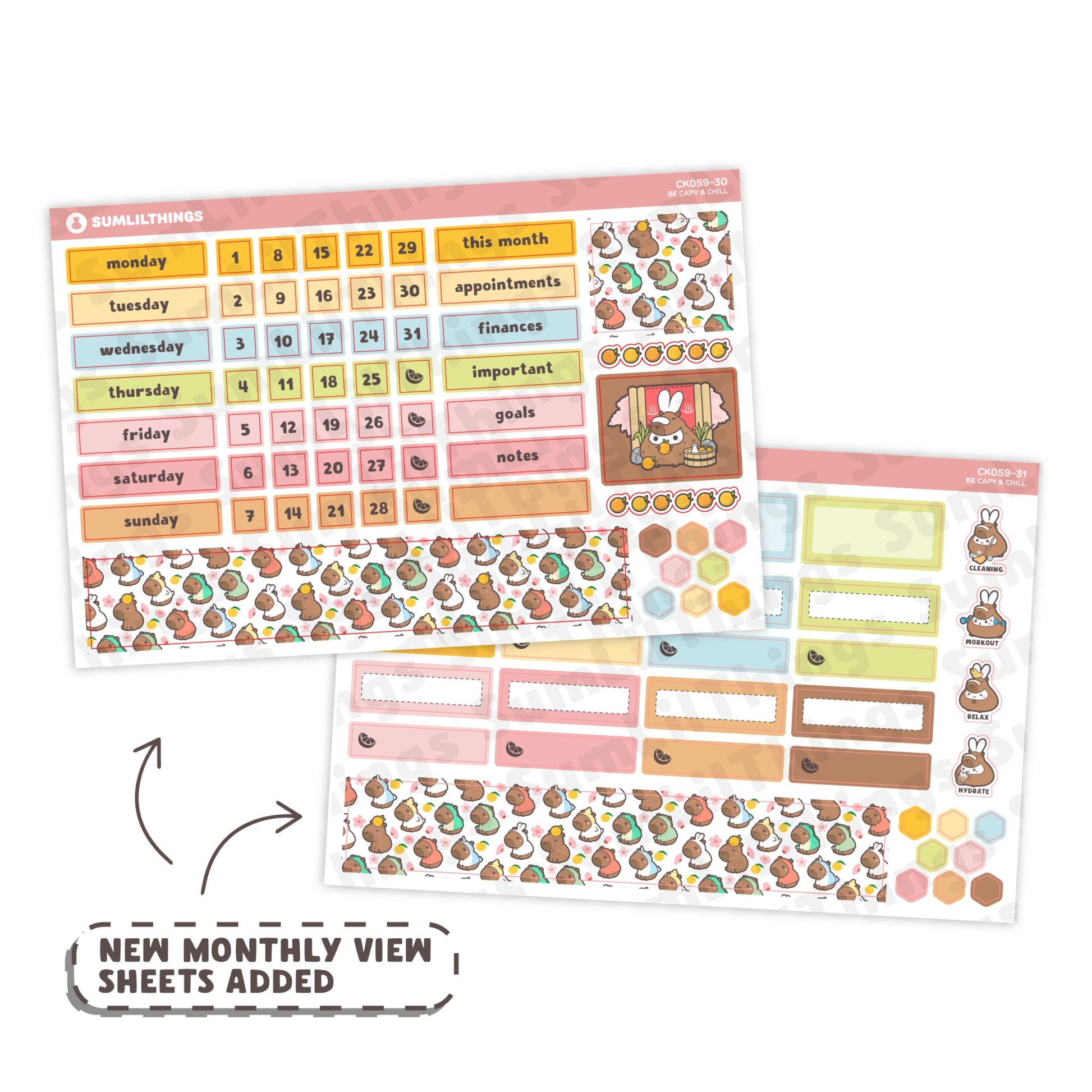 Hobonichi COUSIN - Be Capy & Chill - Holo Gold - SumLilThings