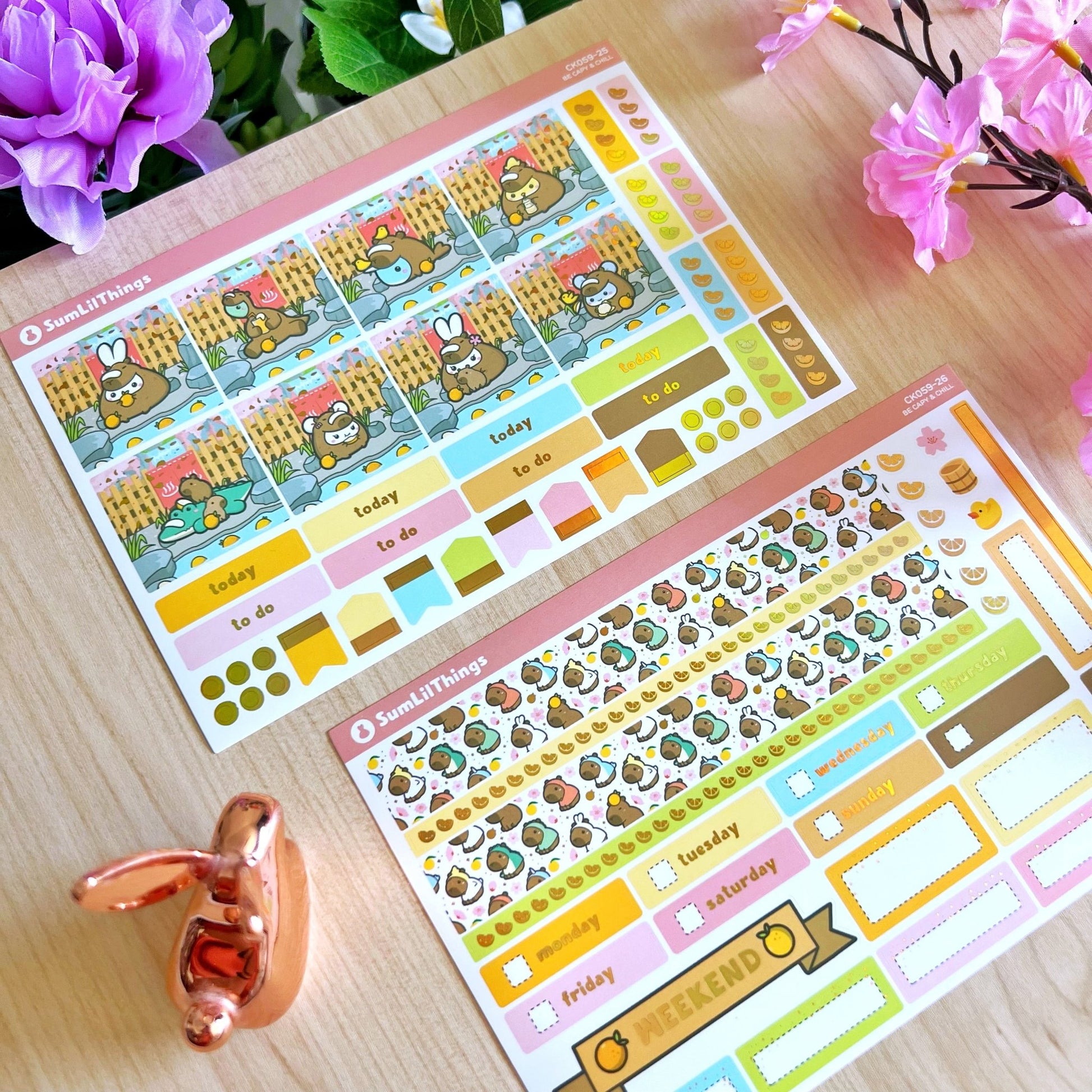 Hobonichi COUSIN - Be Capy & Chill - Holo Gold - SumLilThings