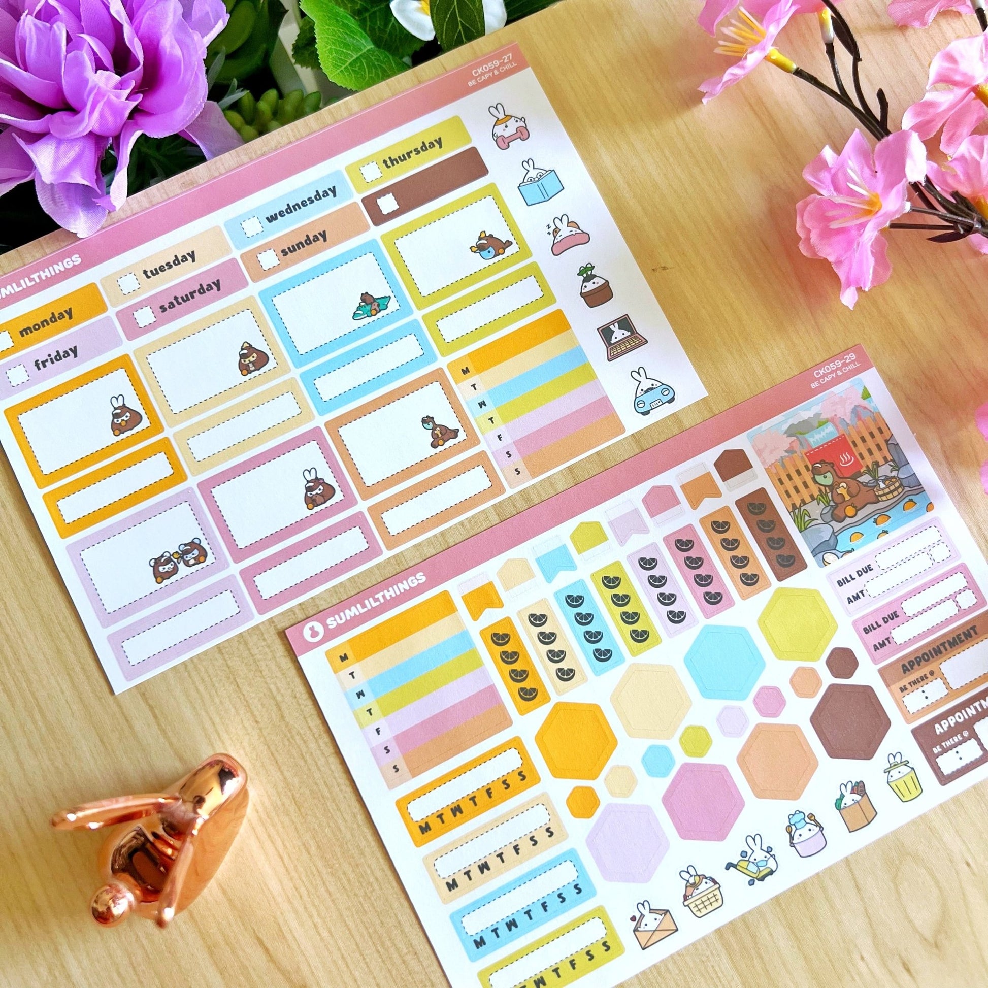 Hobonichi COUSIN - Be Capy & Chill - Holo Gold - SumLilThings