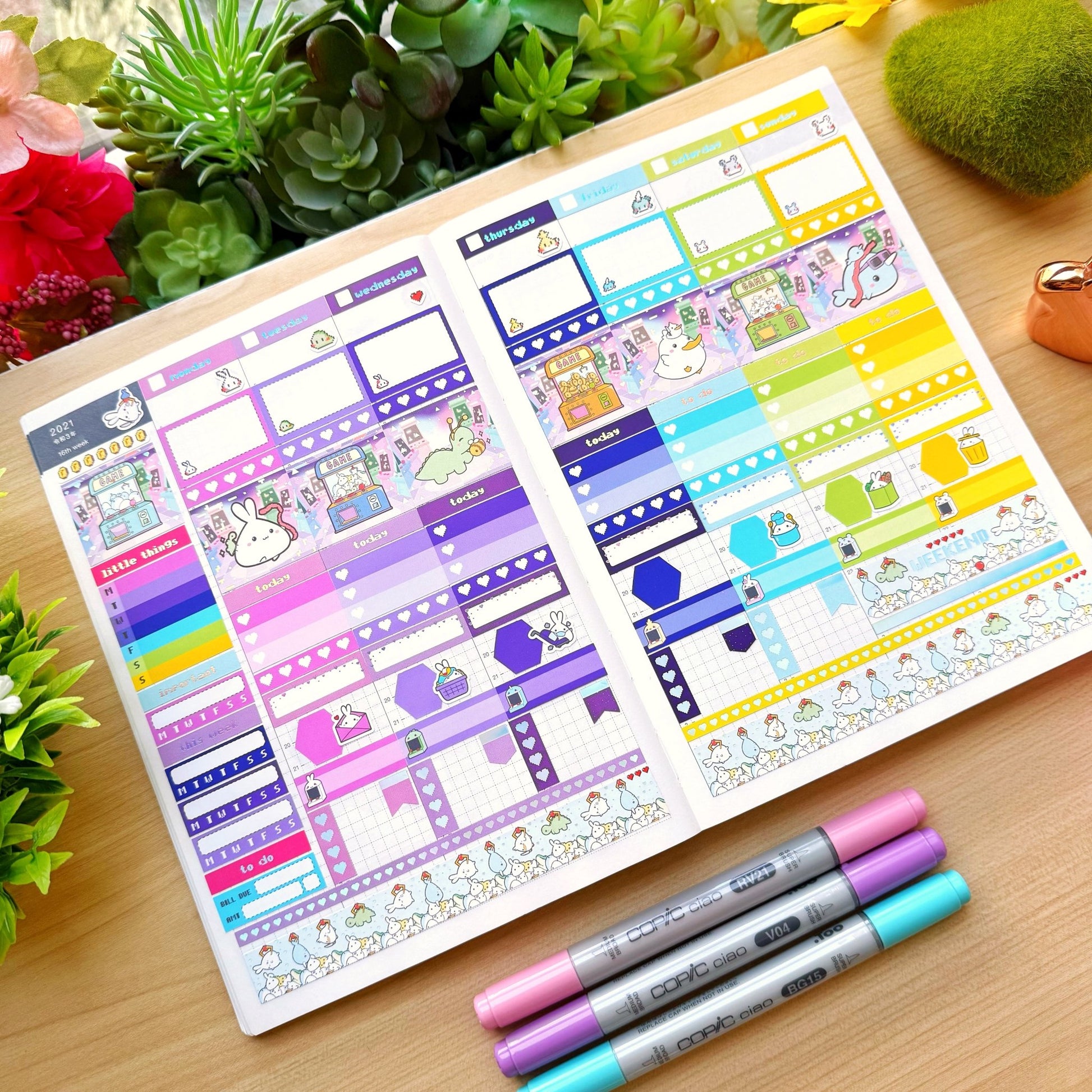 Hobonichi COUSIN - Lil' Arcade Time - Holo Foil - SumLilThings