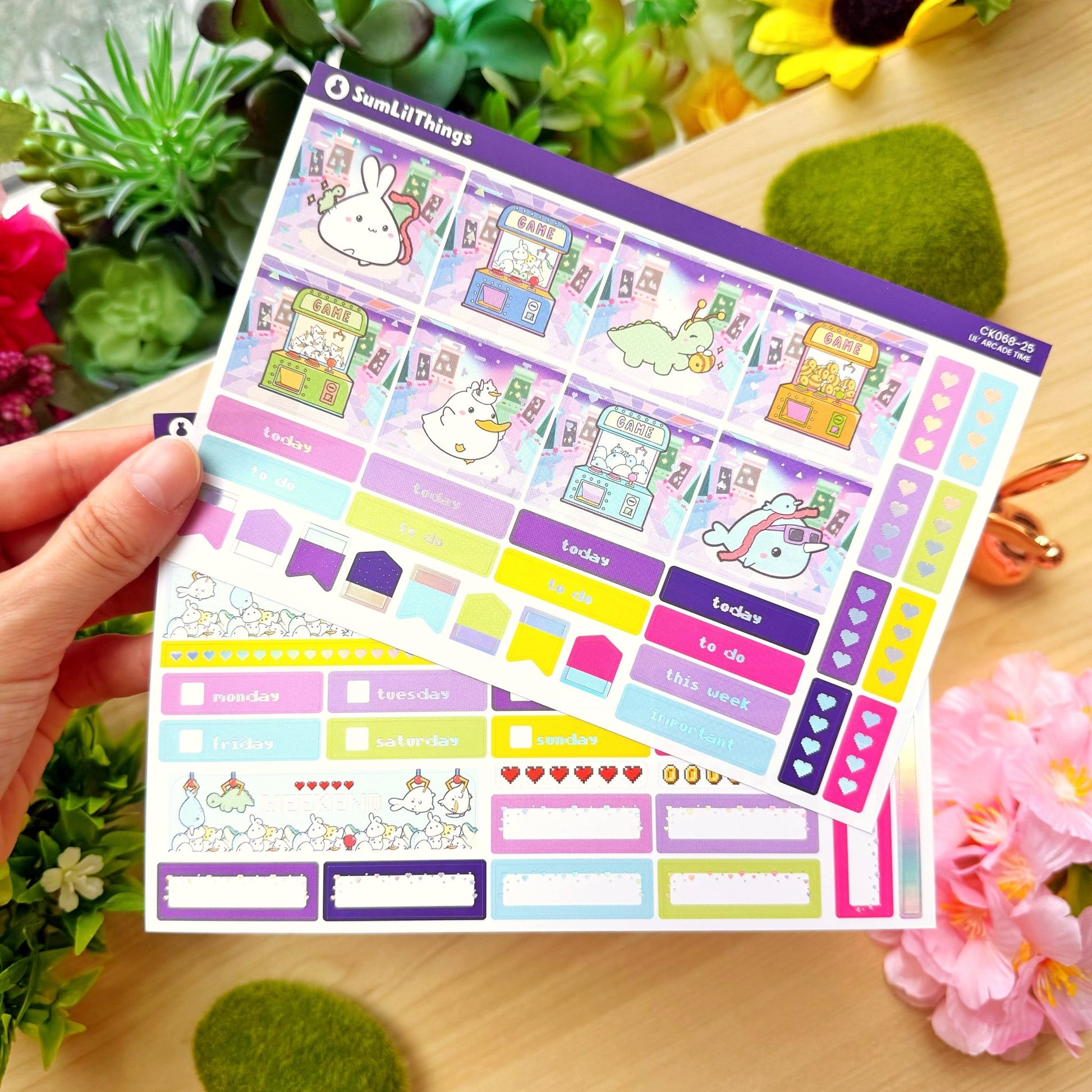 Hobonichi COUSIN - Lil' Arcade Time - Holo Foil - SumLilThings