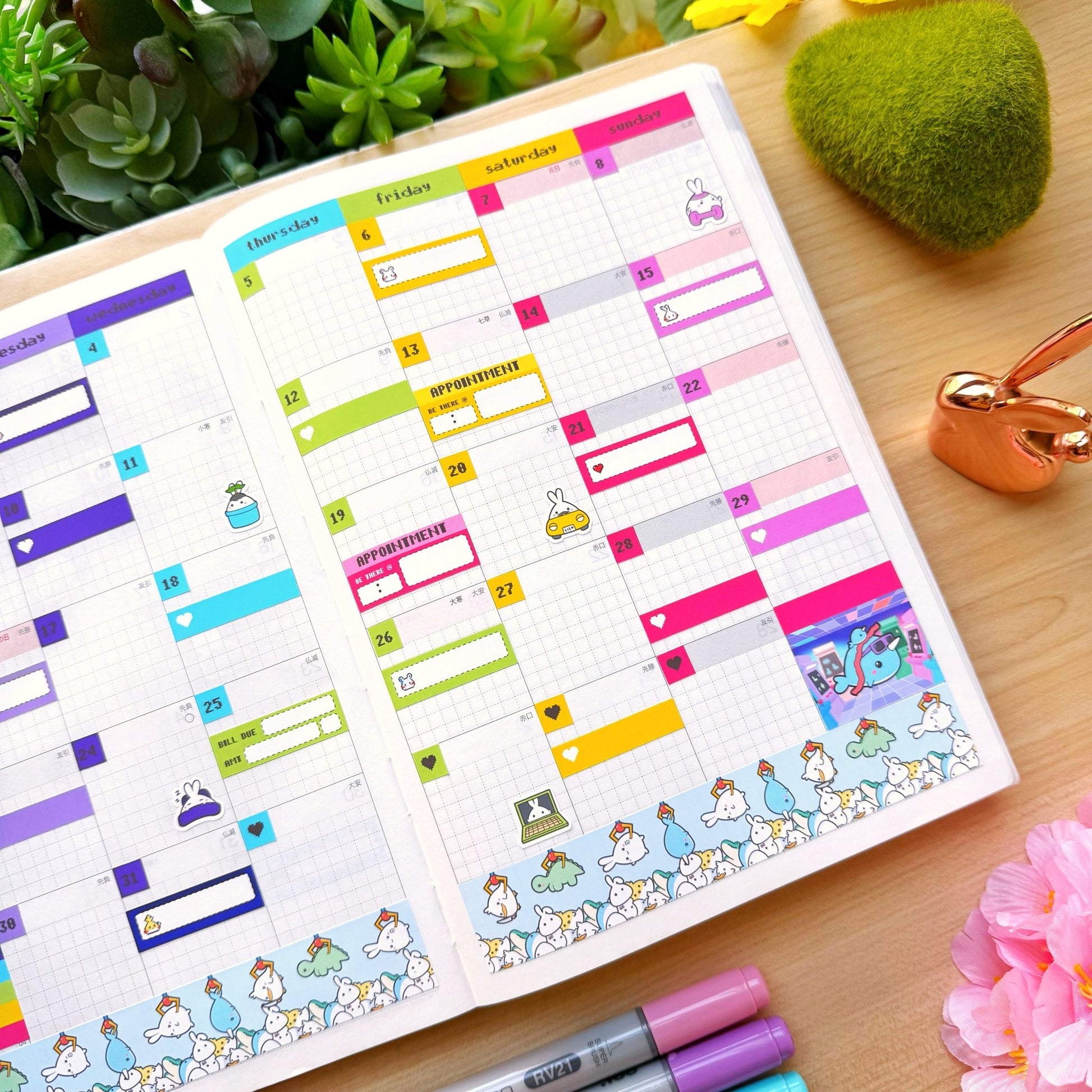 Hobonichi COUSIN - Lil' Arcade Time - Holo Foil - SumLilThings