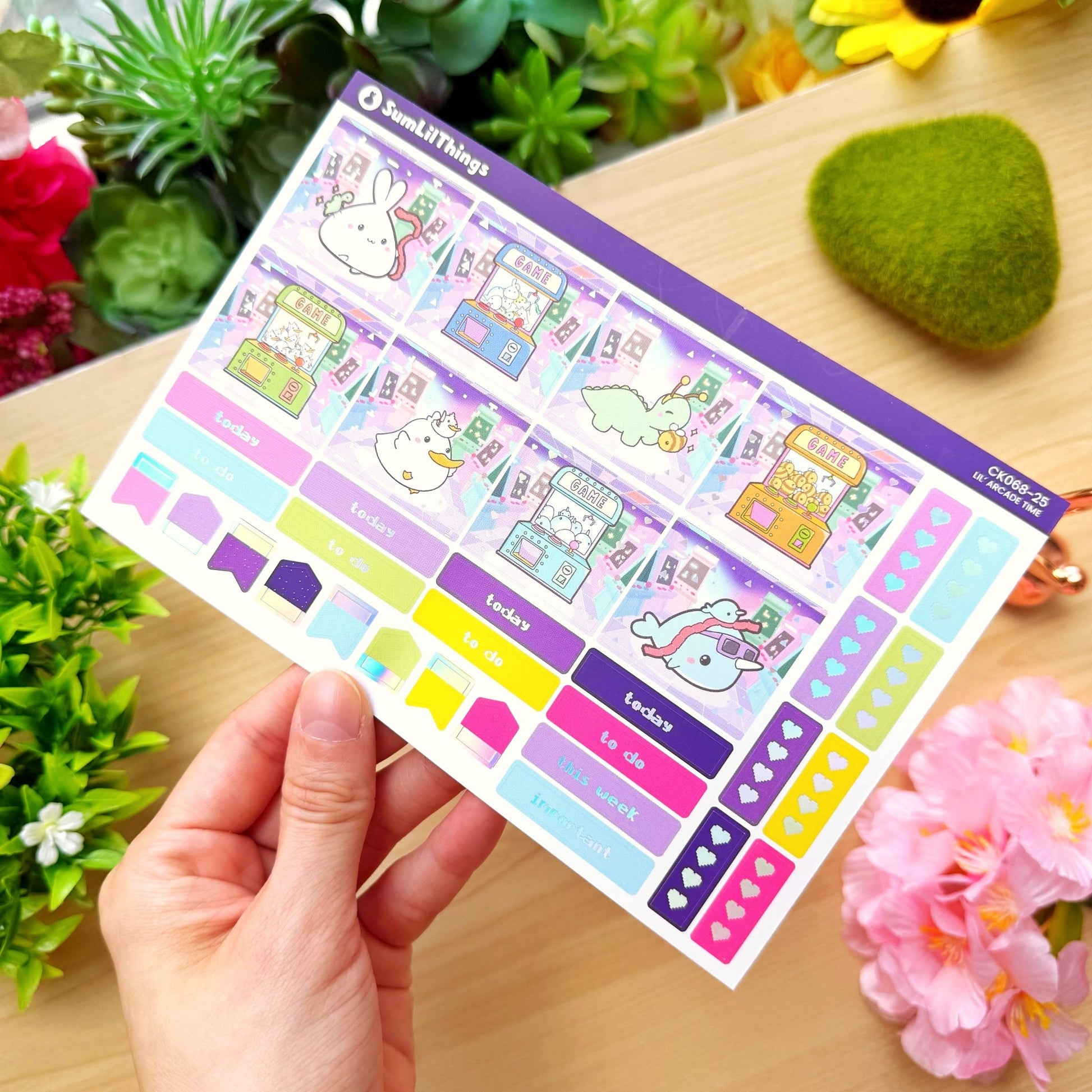 Hobonichi COUSIN - Lil' Arcade Time - Holo Foil - SumLilThings