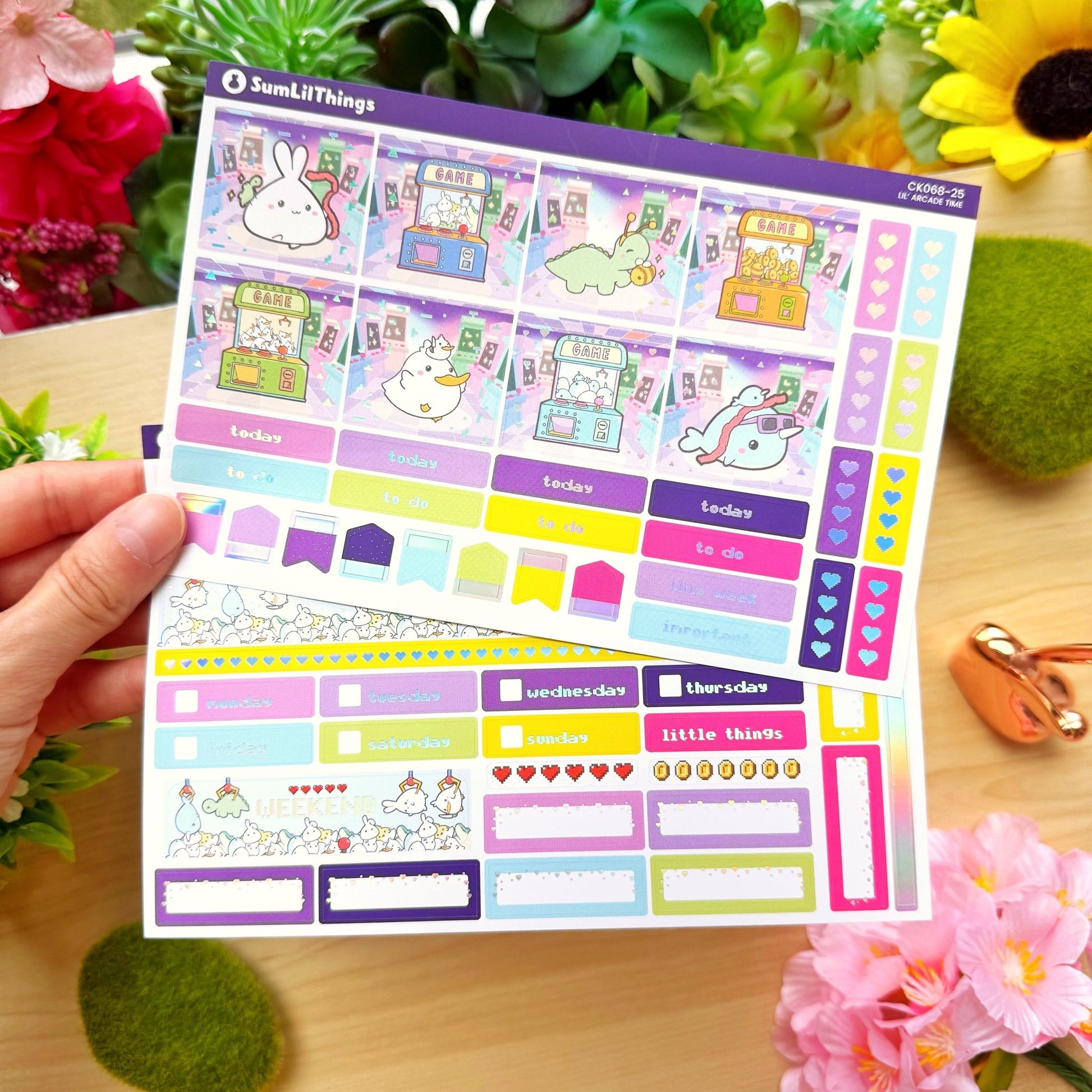 Hobonichi COUSIN - Lil' Arcade Time - Holo Foil - SumLilThings