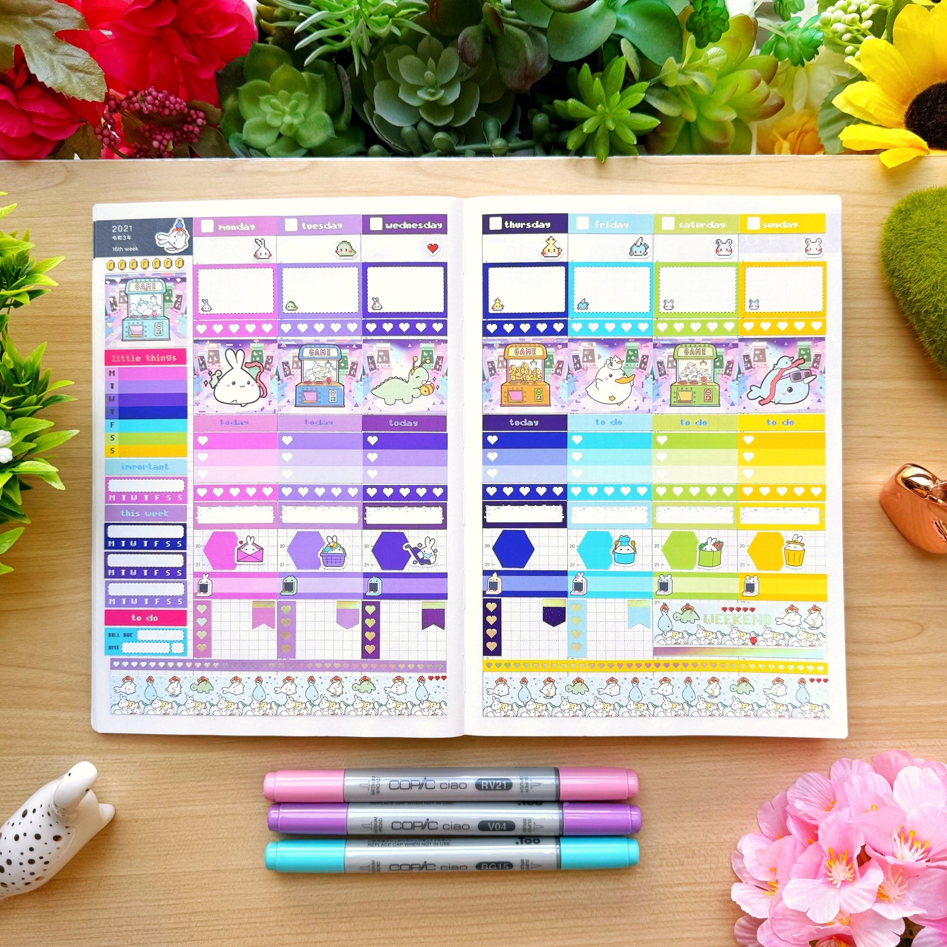 Hobonichi COUSIN - Lil' Arcade Time - Holo Foil - SumLilThings