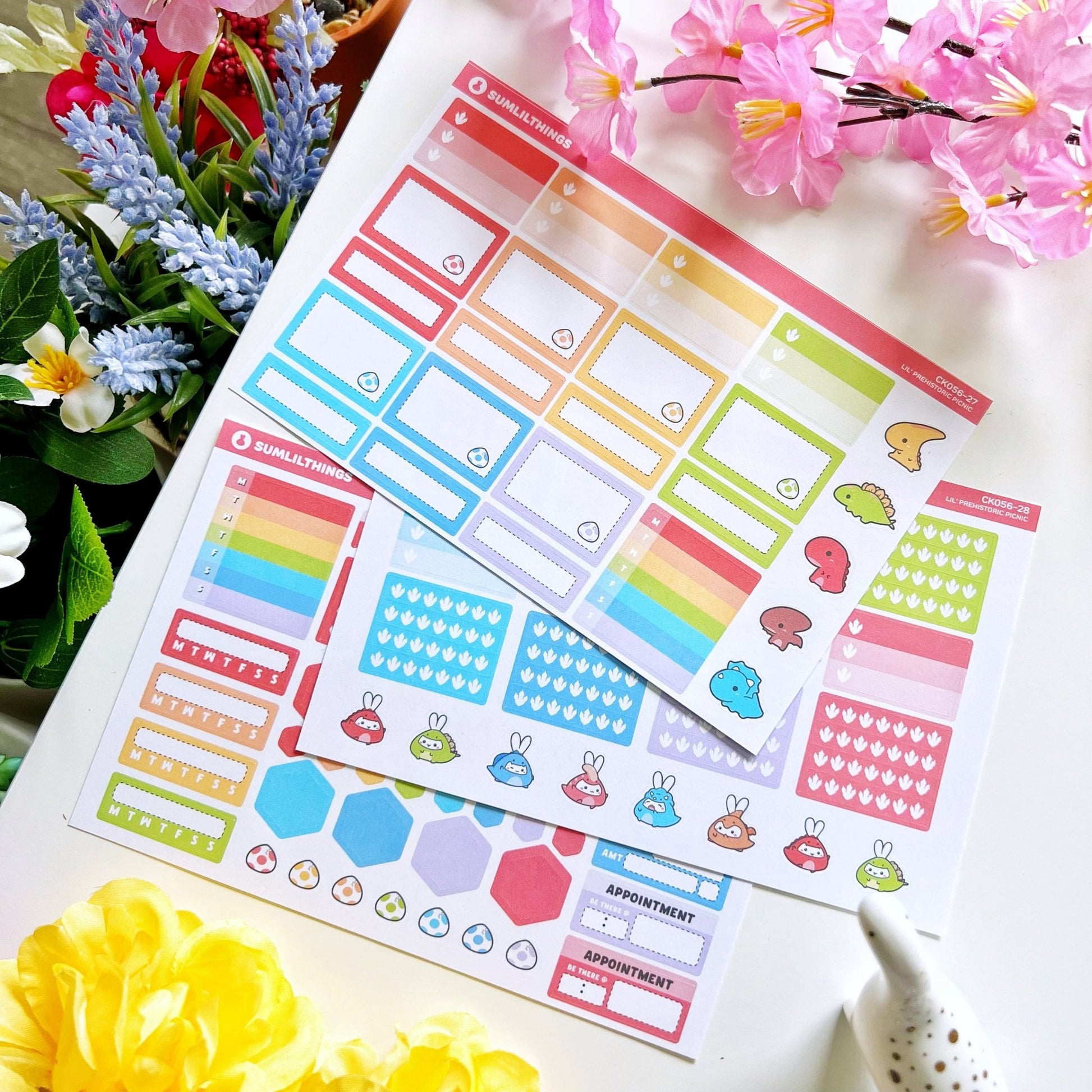 Hobonichi COUSIN - Lil' Dino Picnic- Holo Foil - SumLilThings