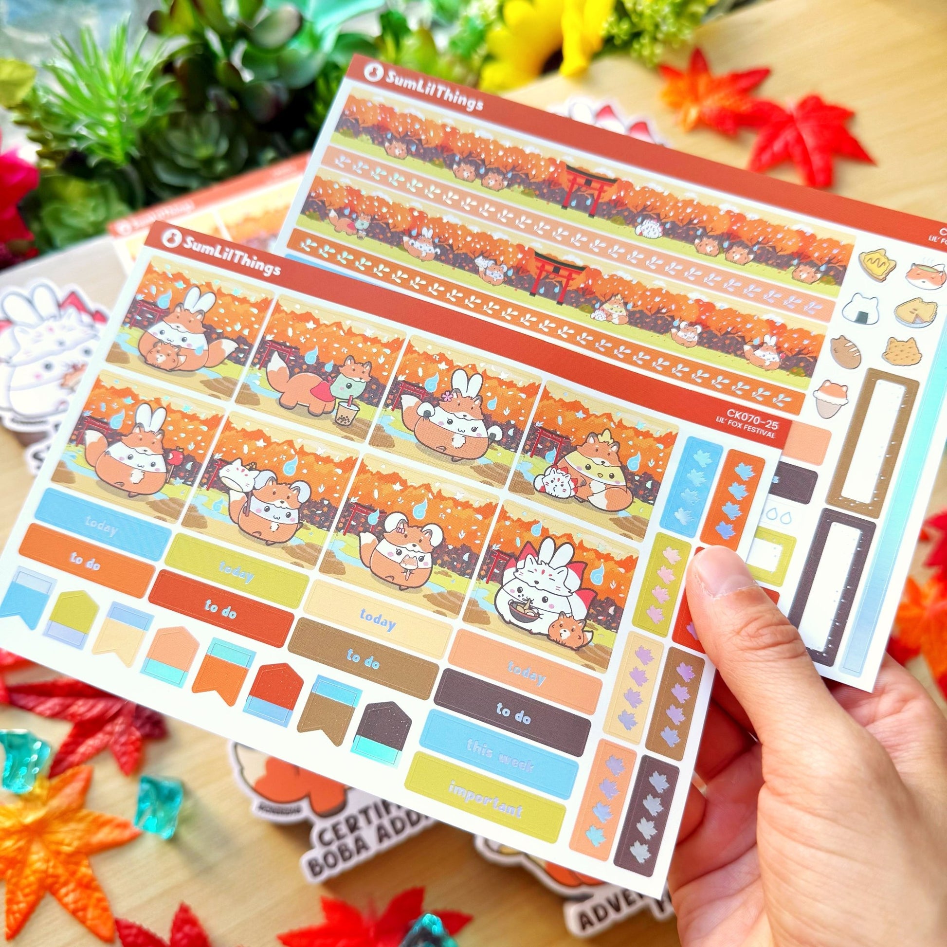 Hobonichi COUSIN - Lil' Fox Festival - Holo Foil - SumLilThings