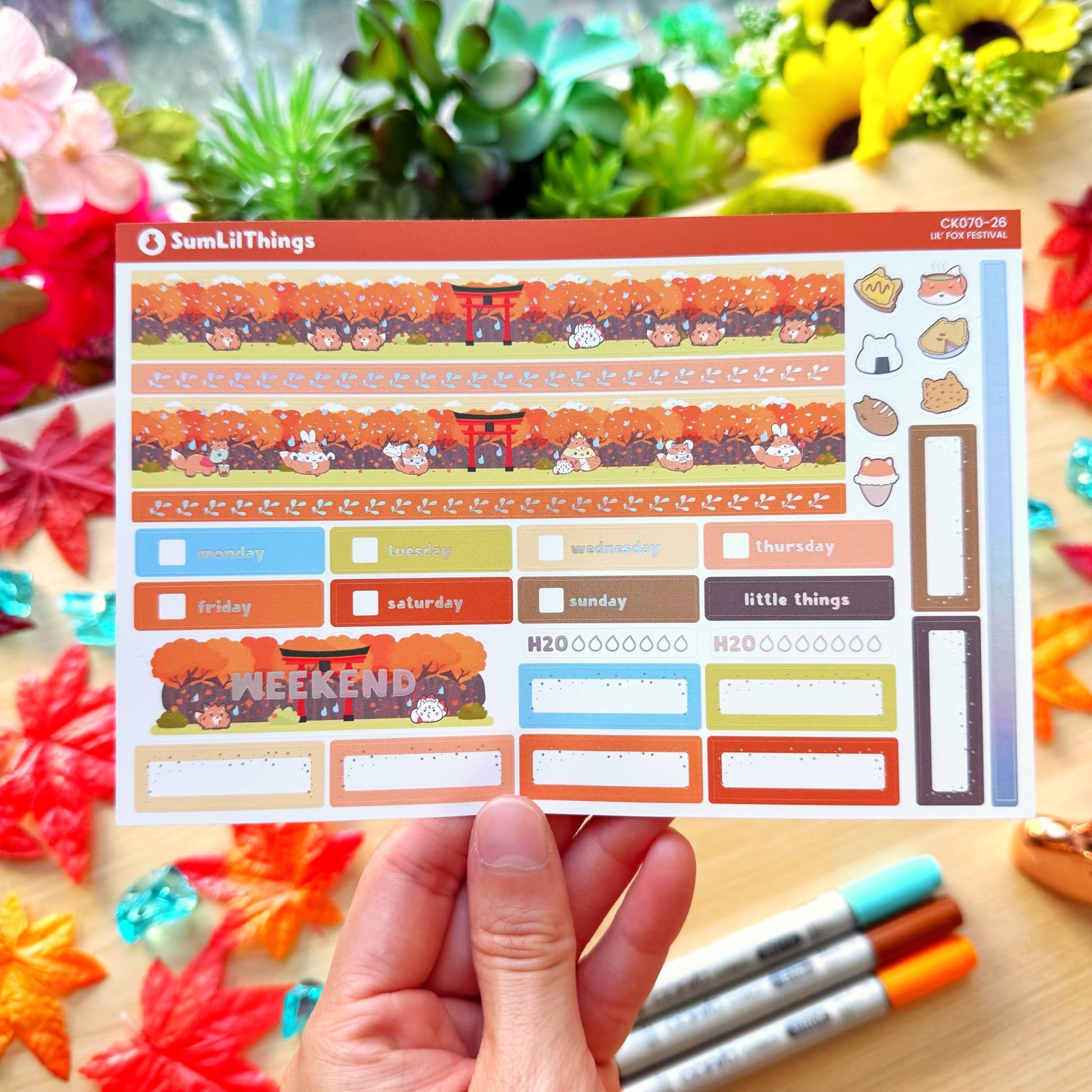 Hobonichi COUSIN - Lil' Fox Festival - Holo Foil - SumLilThings