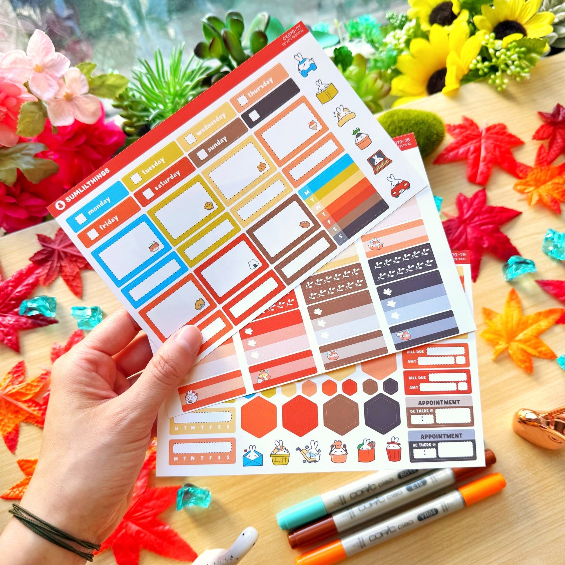 Hobonichi COUSIN - Lil' Fox Festival - Holo Foil - SumLilThings