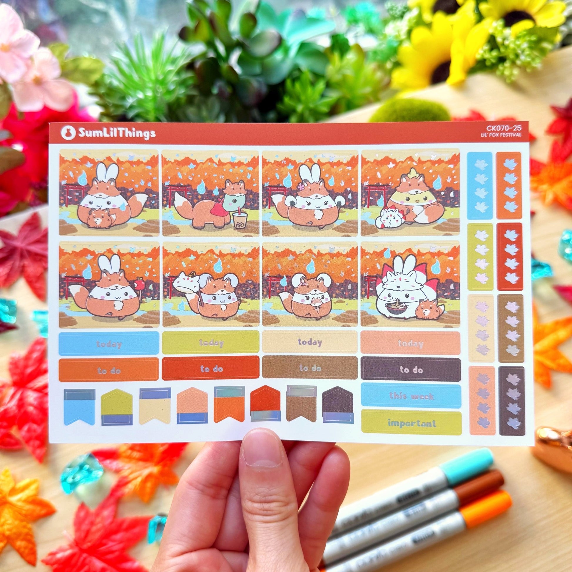 Hobonichi COUSIN - Lil' Fox Festival - Holo Foil - SumLilThings