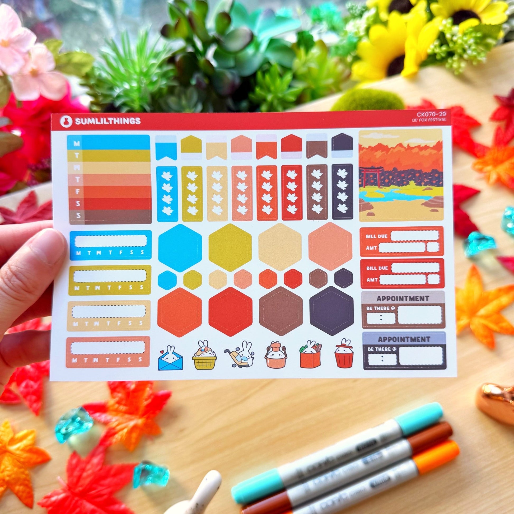 Hobonichi COUSIN - Lil' Fox Festival - Holo Foil - SumLilThings