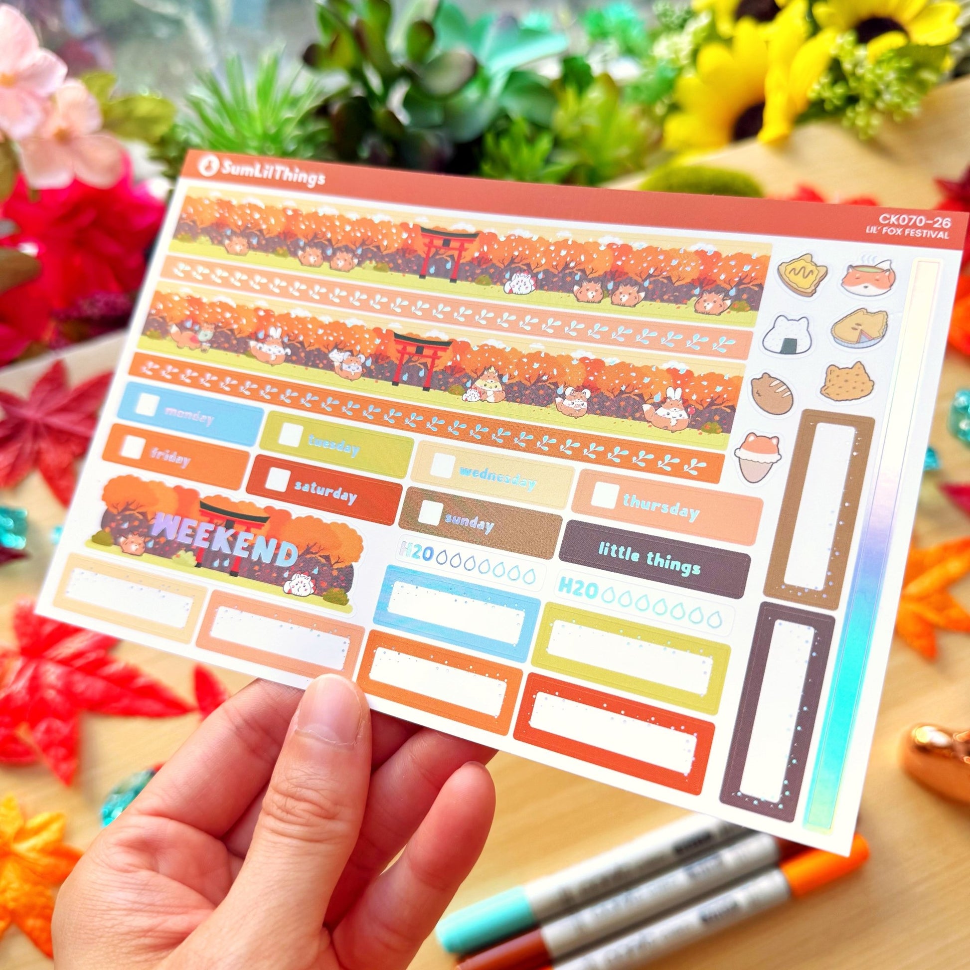 Hobonichi COUSIN - Lil' Fox Festival - Holo Foil - SumLilThings