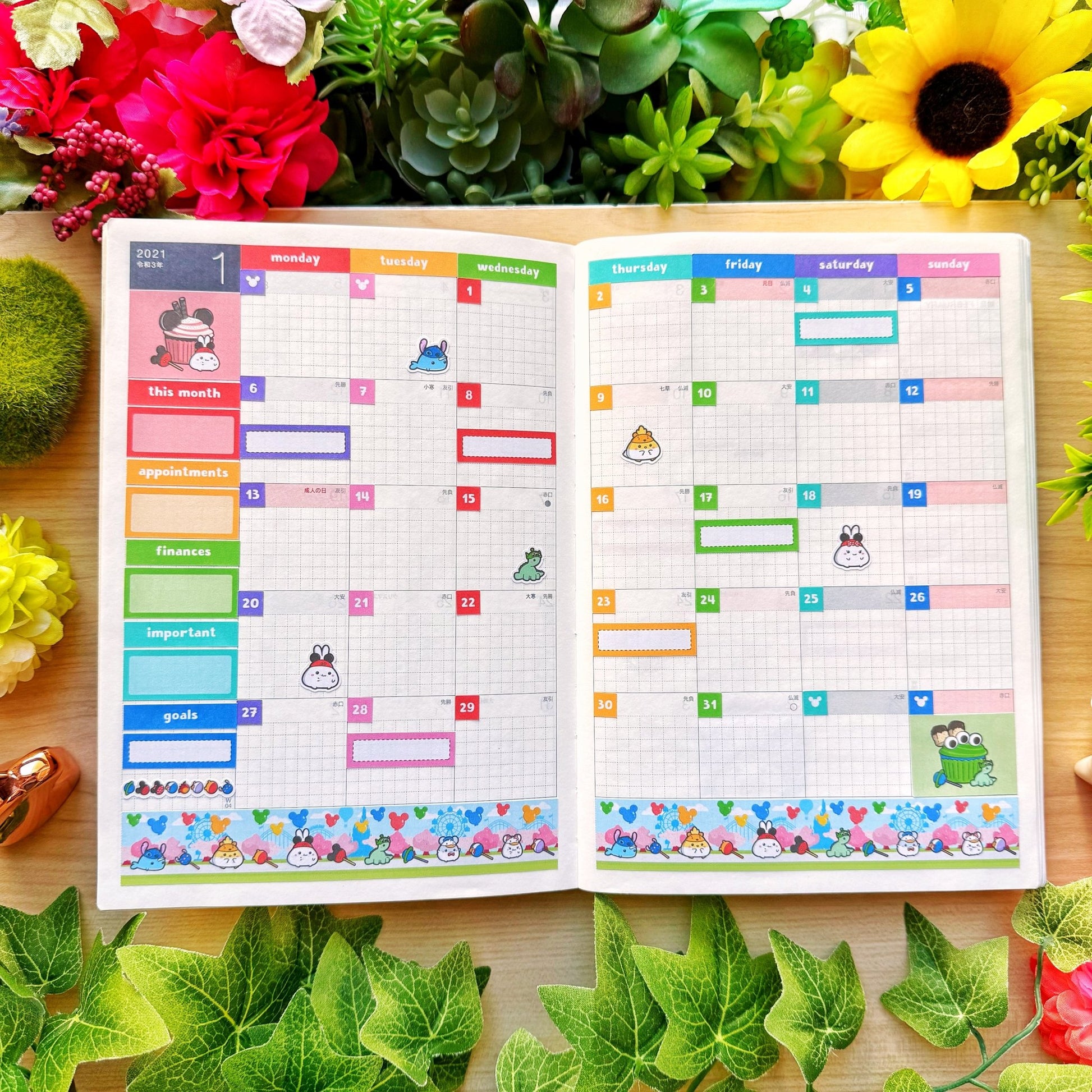 Hobonichi COUSIN - Lil' Magical Munchies - Holographic Foil - SumLilThings