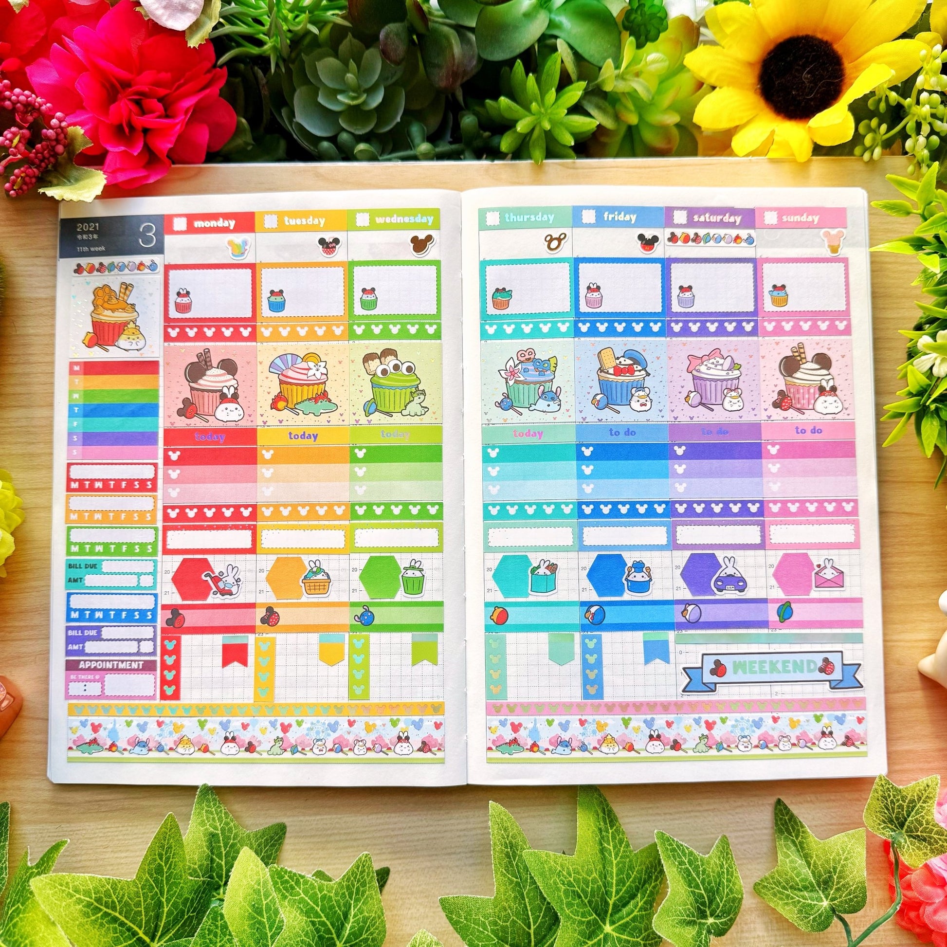 Hobonichi COUSIN - Lil' Magical Munchies - Holographic Foil - SumLilThings