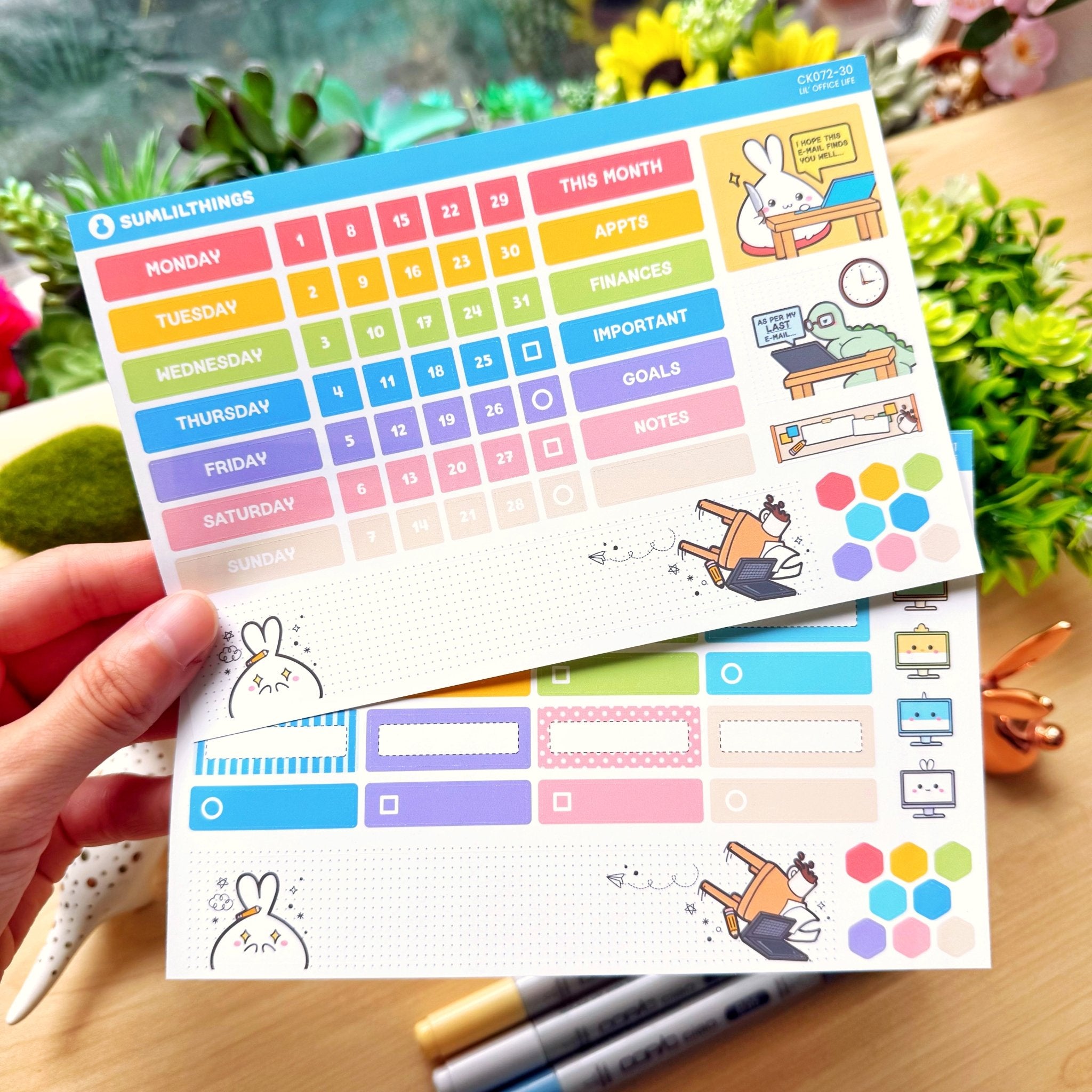 Hobonichi COUSIN - Lil' Office Life - Rose Gold Foil - SumLilThings