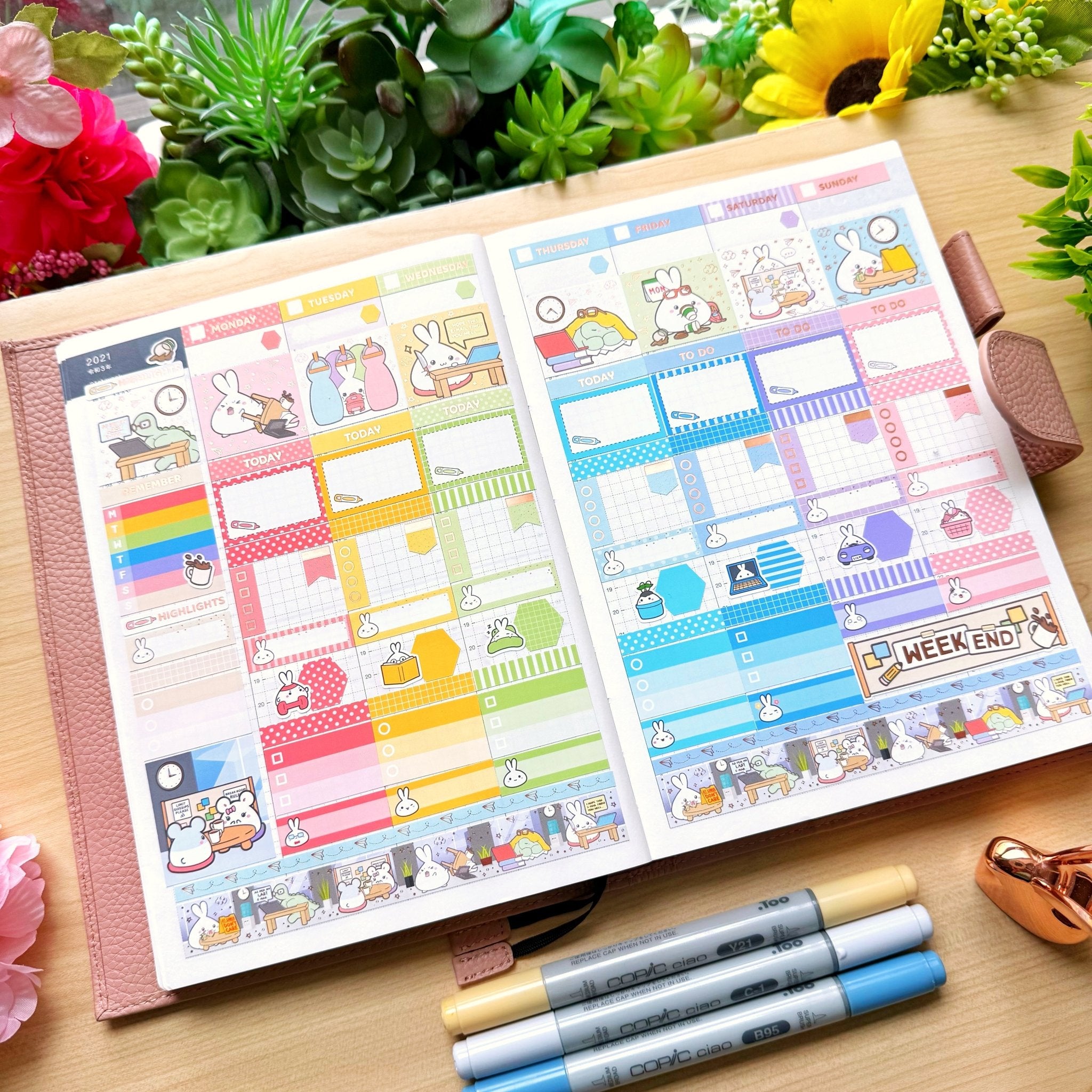 Hobonichi COUSIN - Lil' Office Life - Rose Gold Foil - SumLilThings