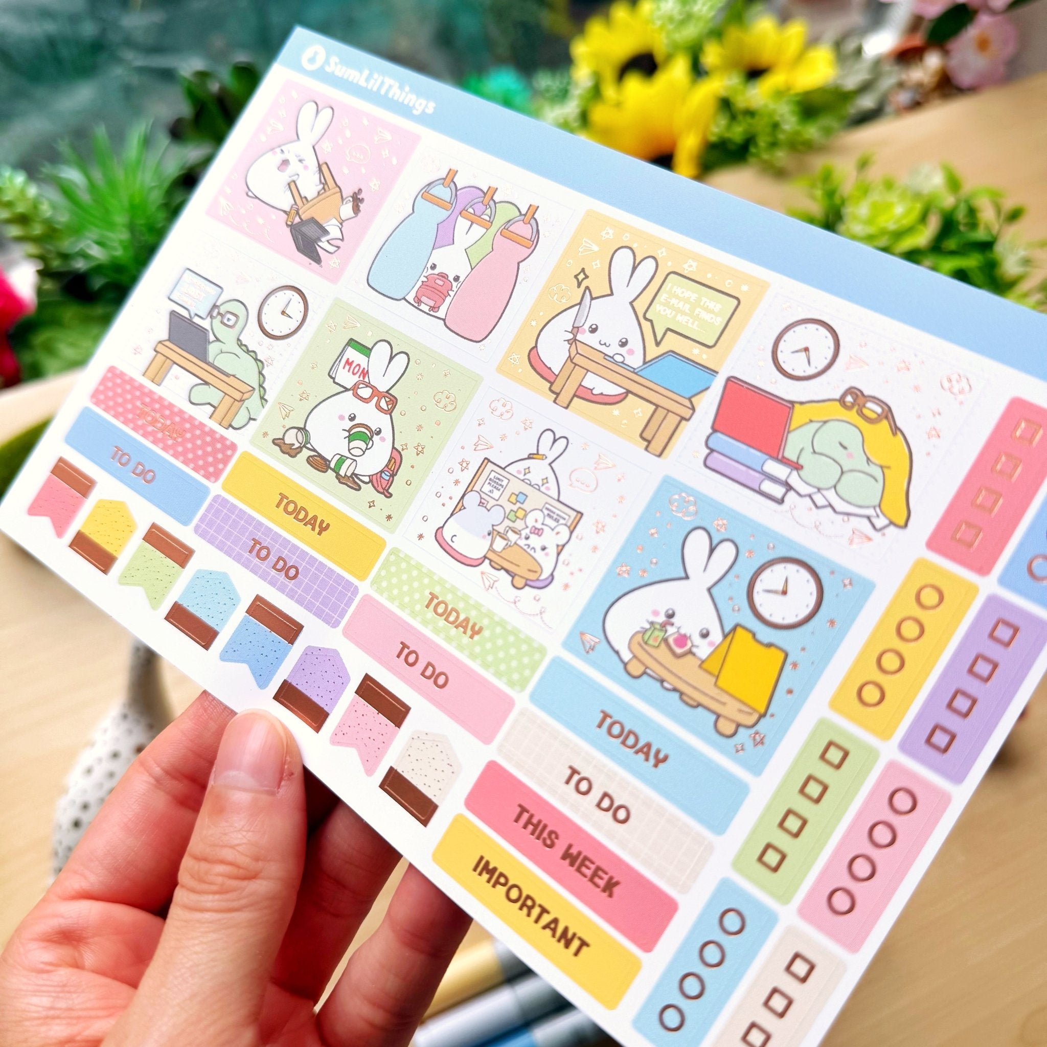 Hobonichi COUSIN - Lil' Office Life - Rose Gold Foil - SumLilThings