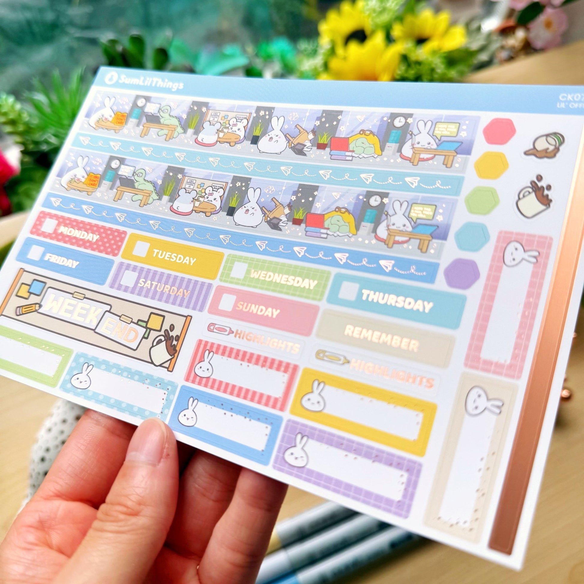 Hobonichi COUSIN - Lil' Office Life - Rose Gold Foil - SumLilThings