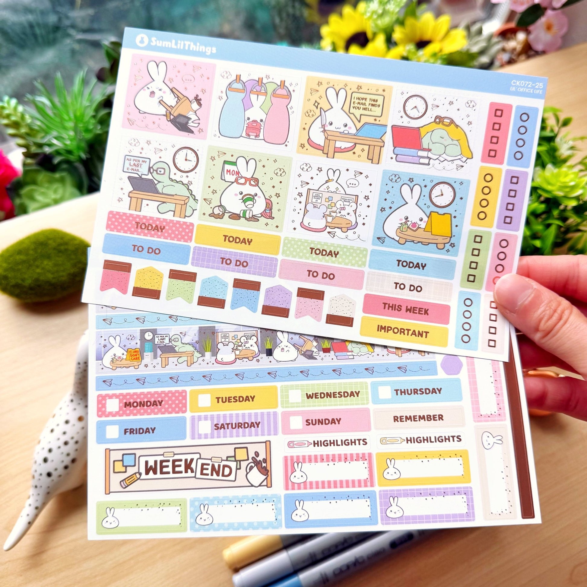 Hobonichi COUSIN - Lil' Office Life - Rose Gold Foil - SumLilThings