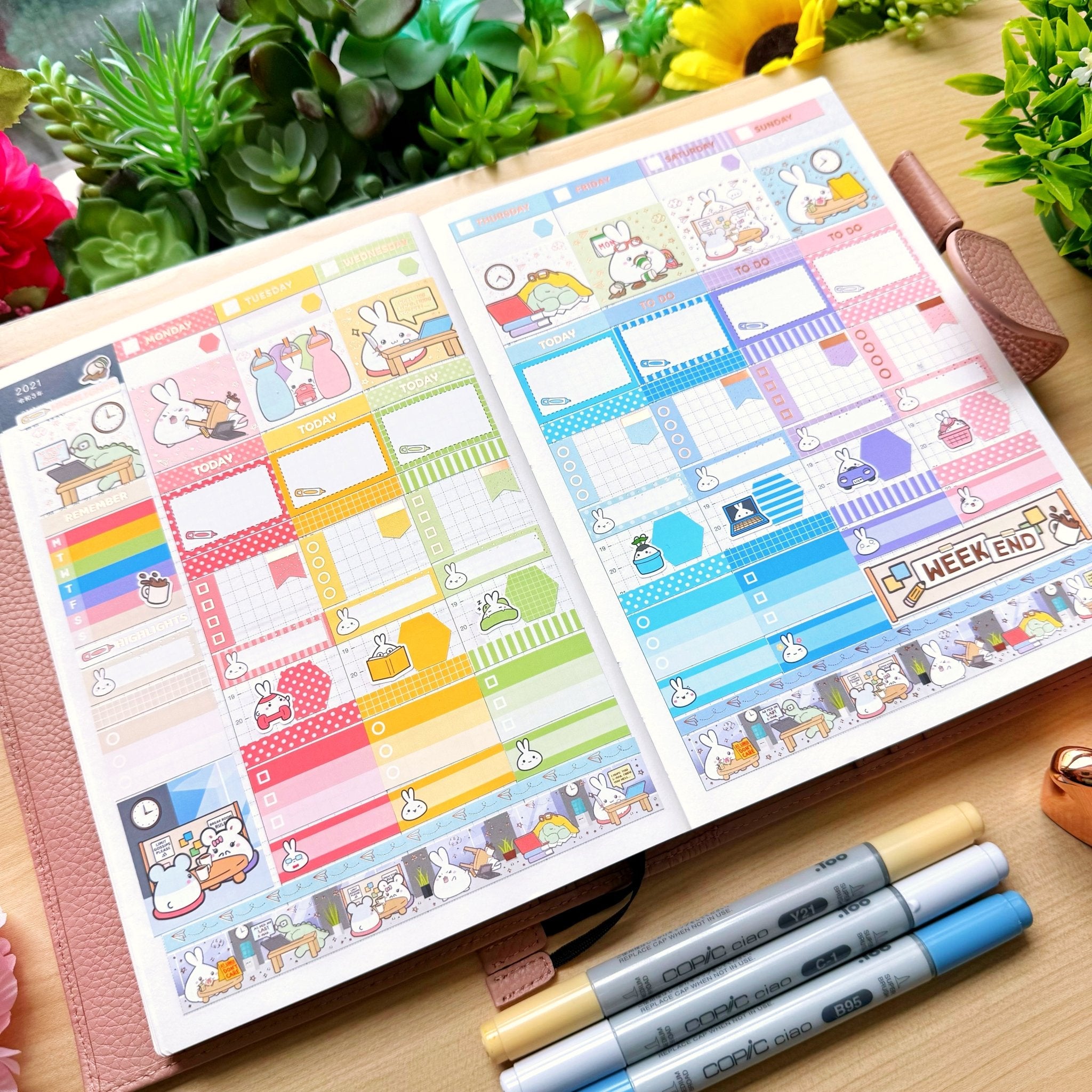 Hobonichi COUSIN - Lil' Office Life - Rose Gold Foil - SumLilThings