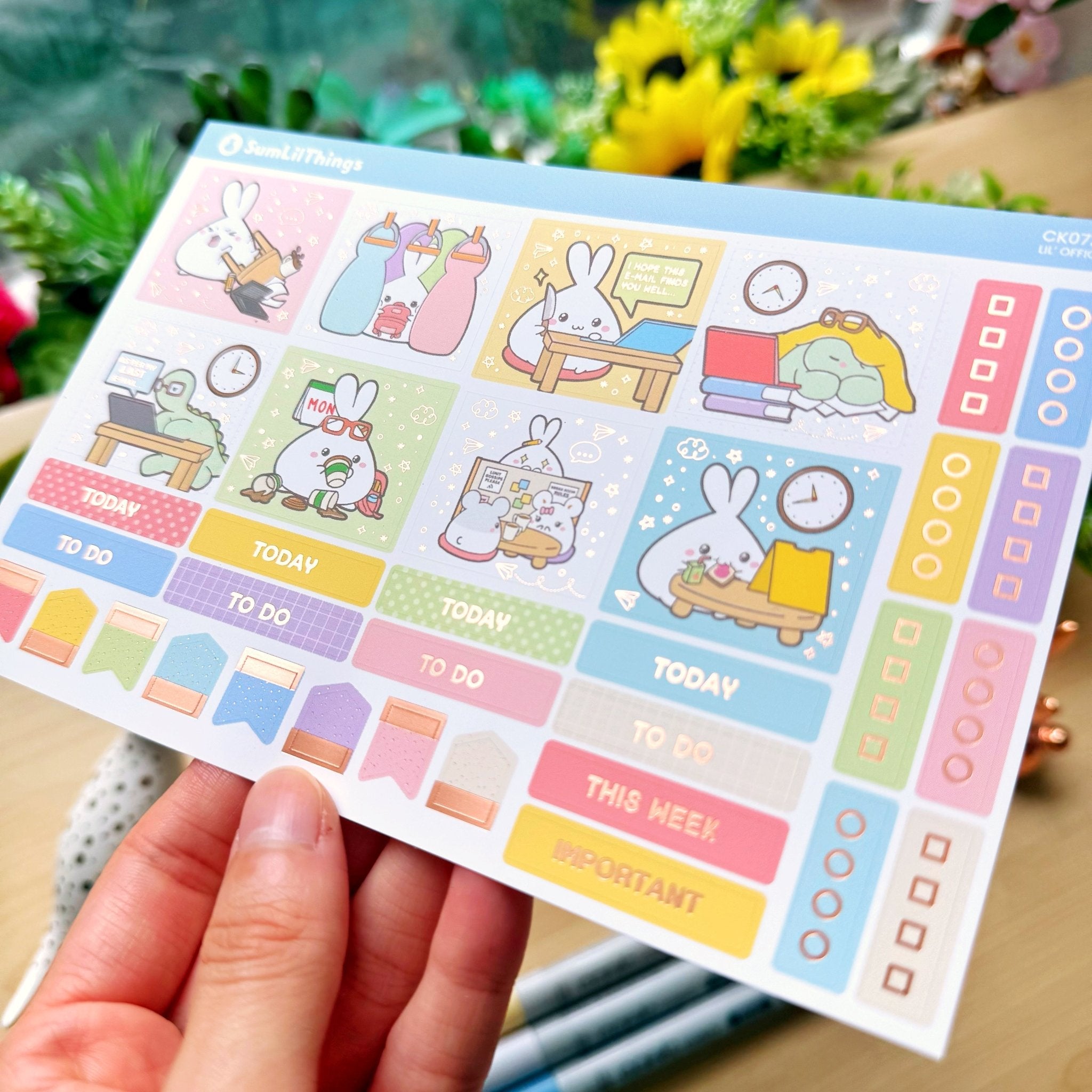 Hobonichi COUSIN - Lil' Office Life - Rose Gold Foil - SumLilThings