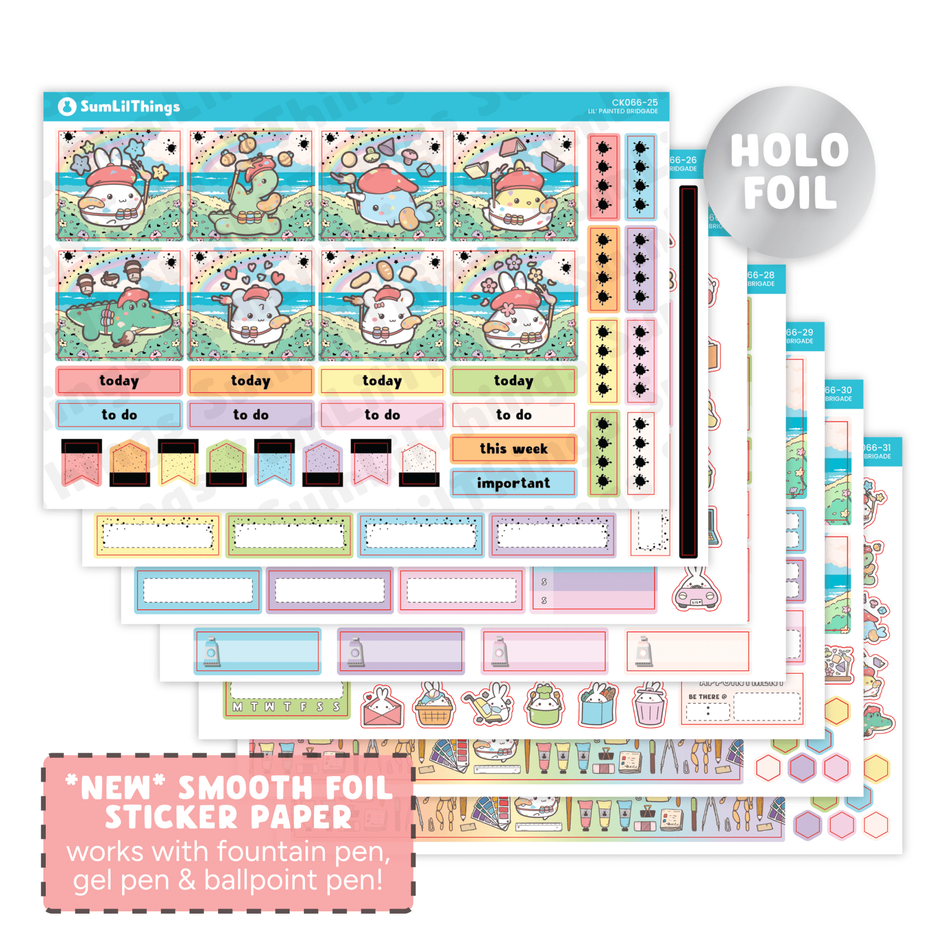 Hobonichi COUSIN - Lil' Painted Brigade - Holo Foil - SumLilThings